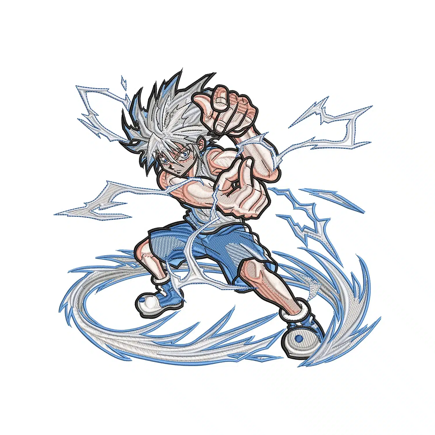 Home 94 Killua Lightning Embroidery Design