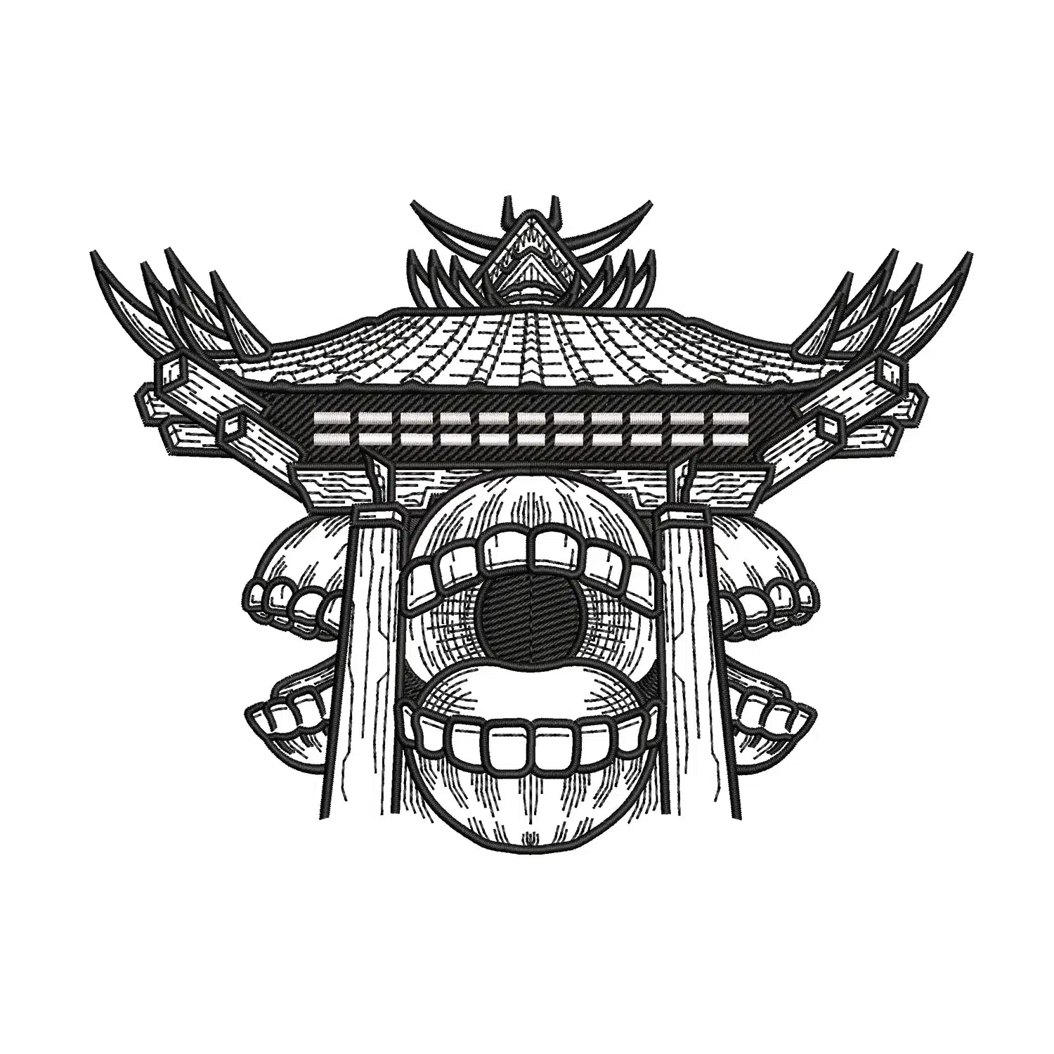 Sukuna Shrine Embroidery Design