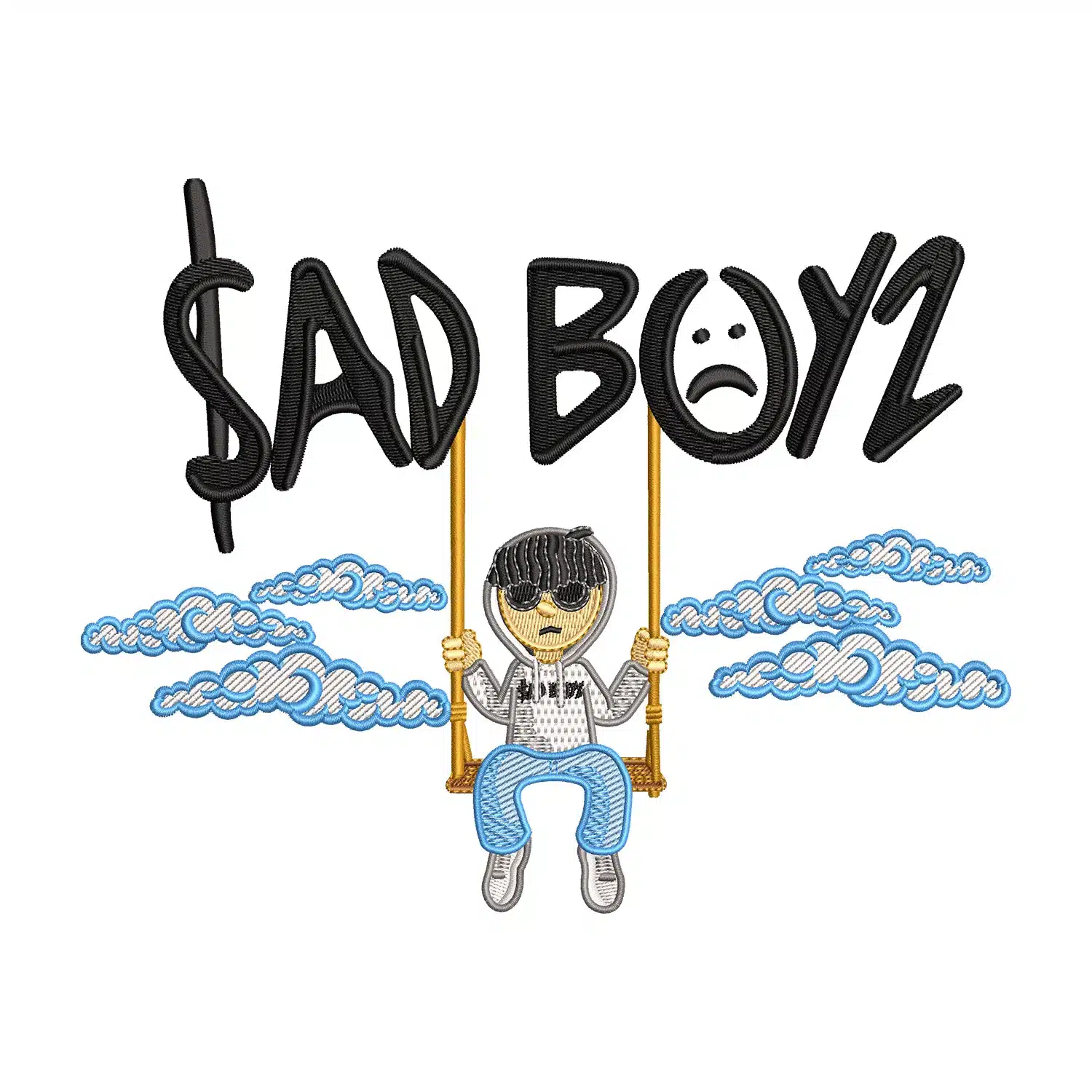 Sad Boyz Embroidery Design