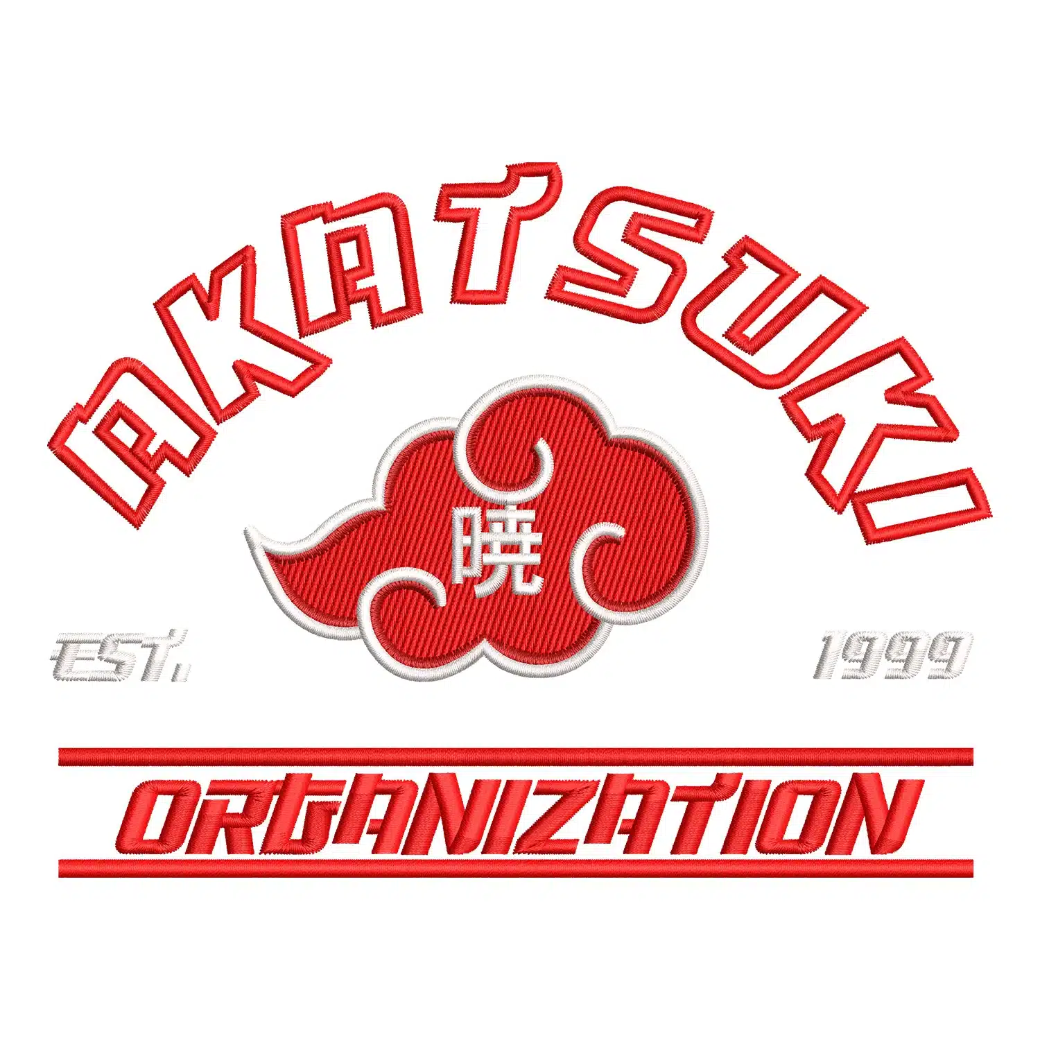 Akastsuki Letters Embroidery Design