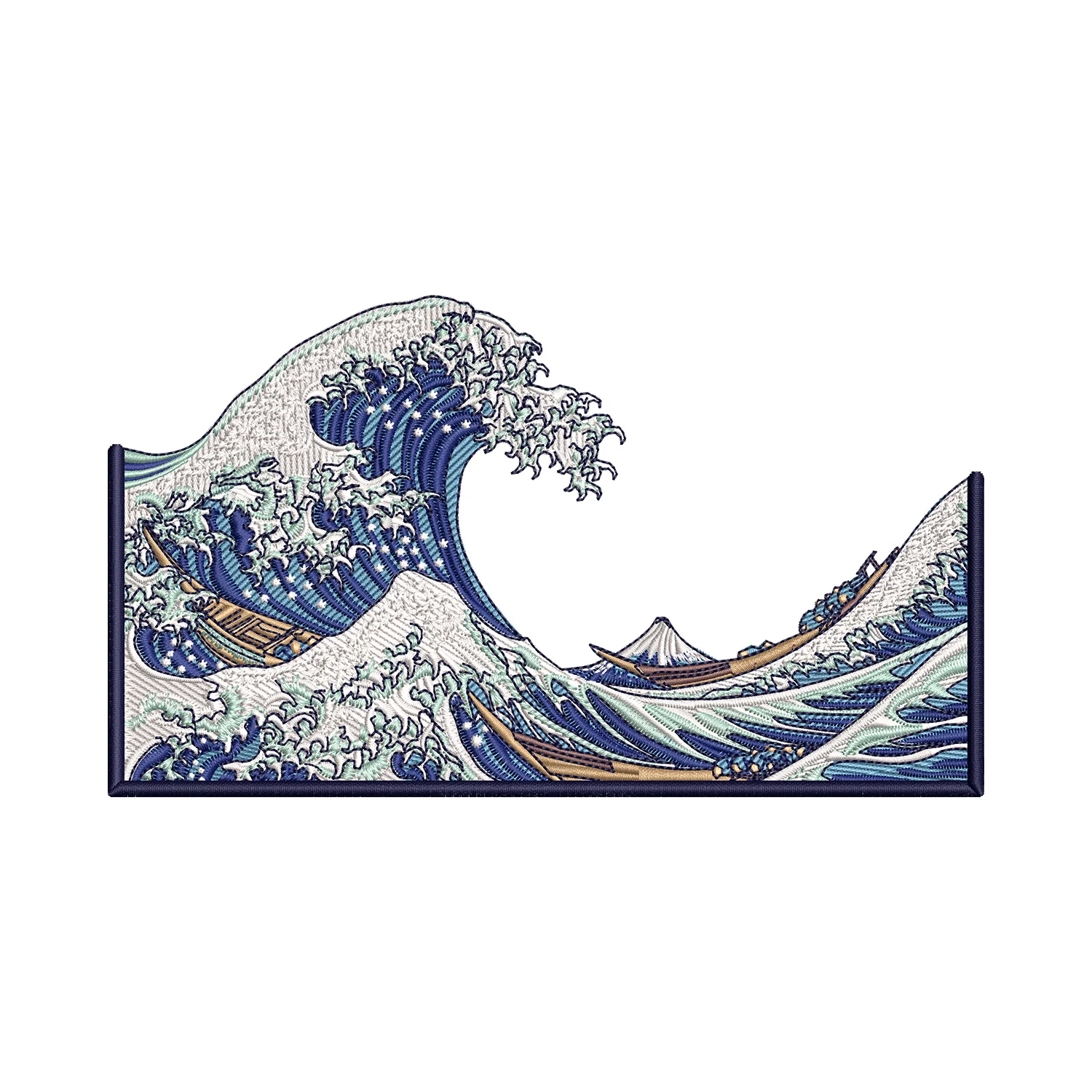 Sea Waves Embroidery Design