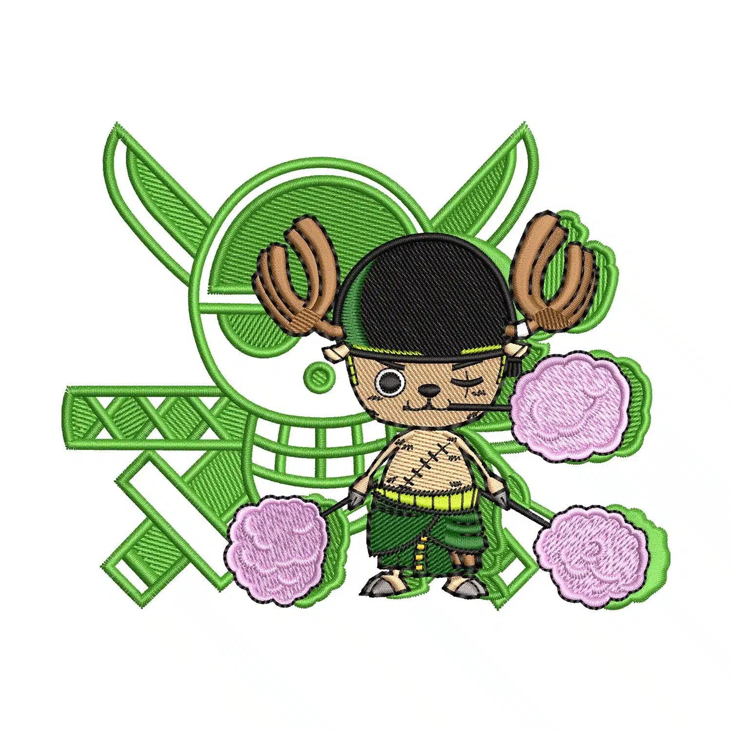 Chopper x Zoro Embroidery Design