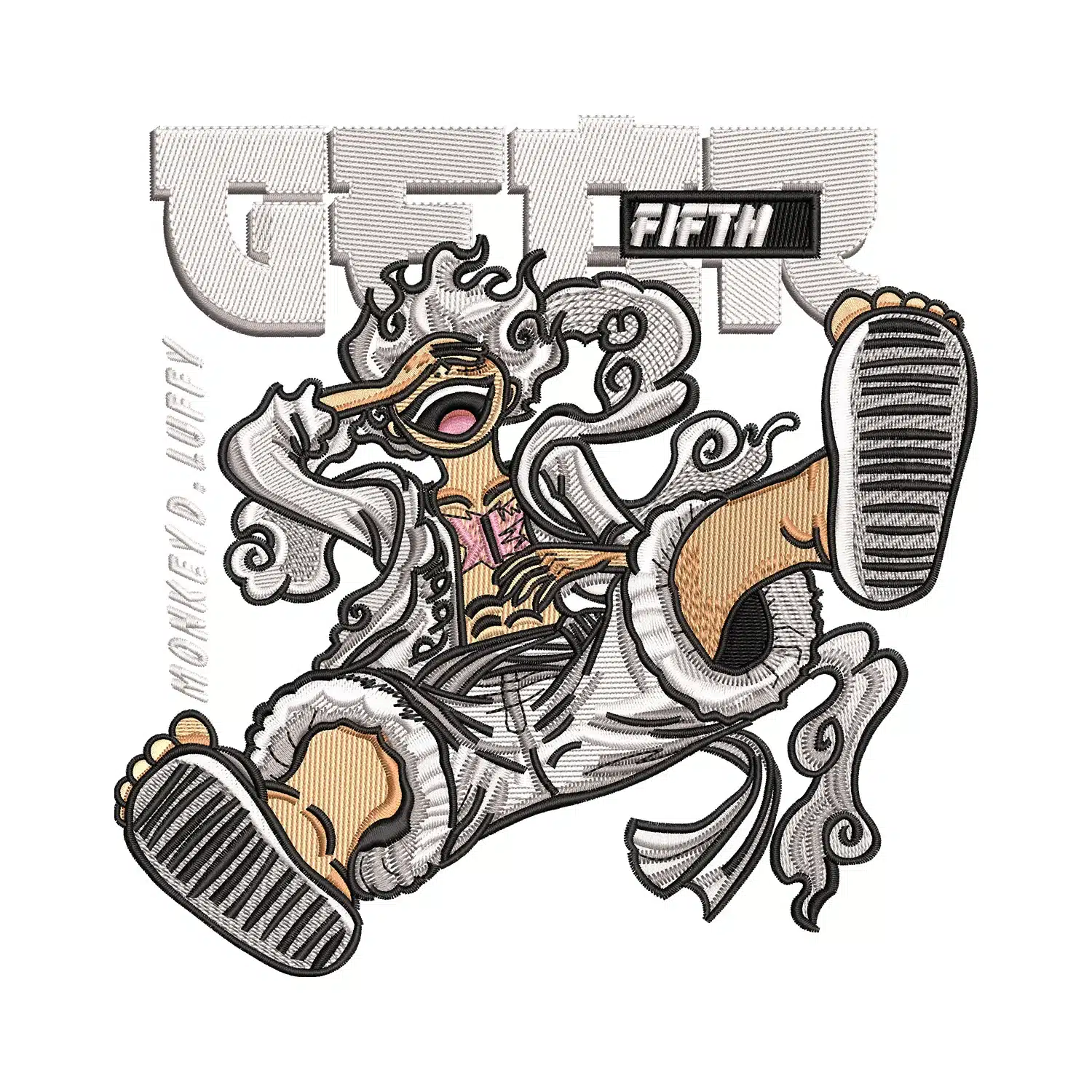 Home 165 Luffy Gear 5 Embroidery Design