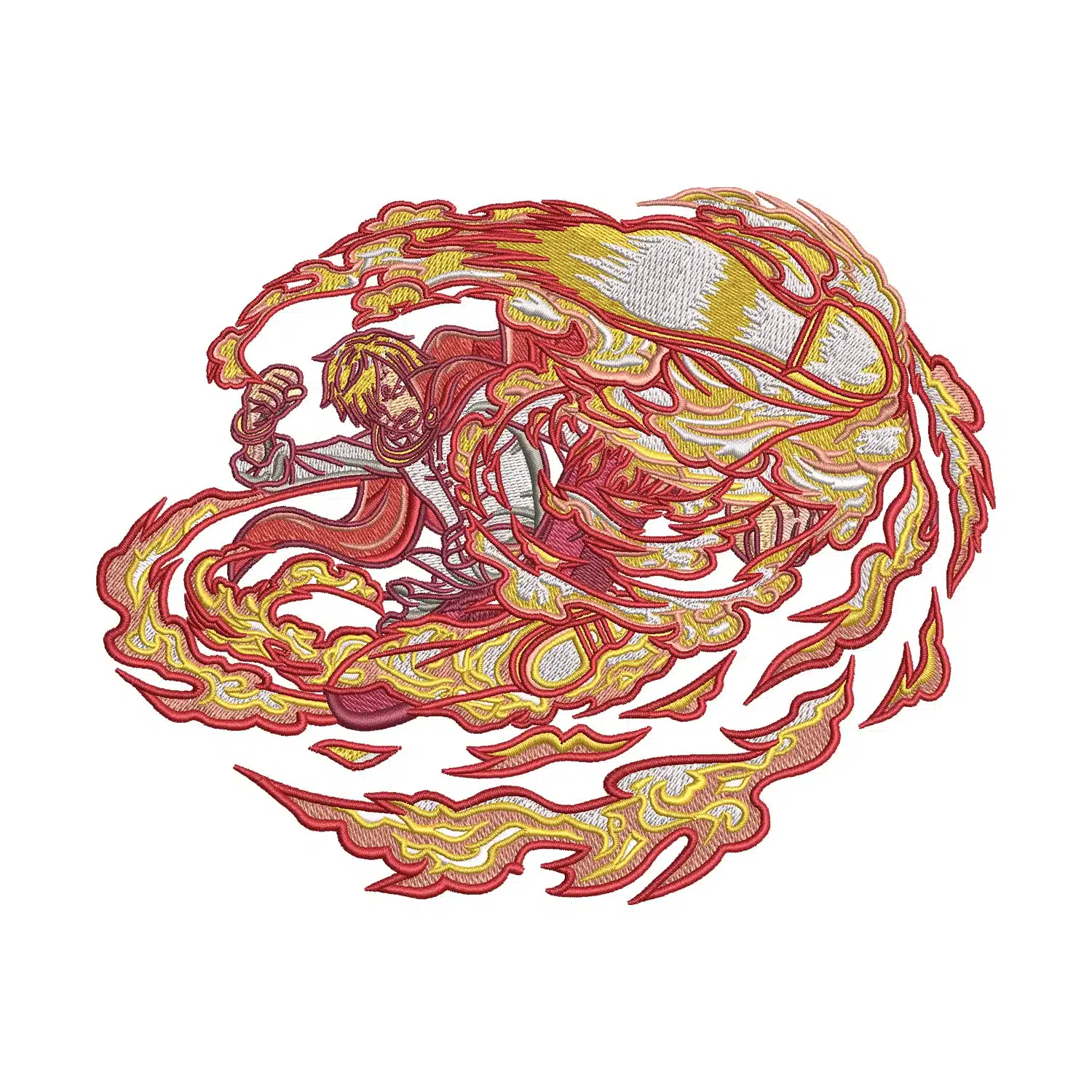 Home 159 Sanji Fire Kick Embroidery Design