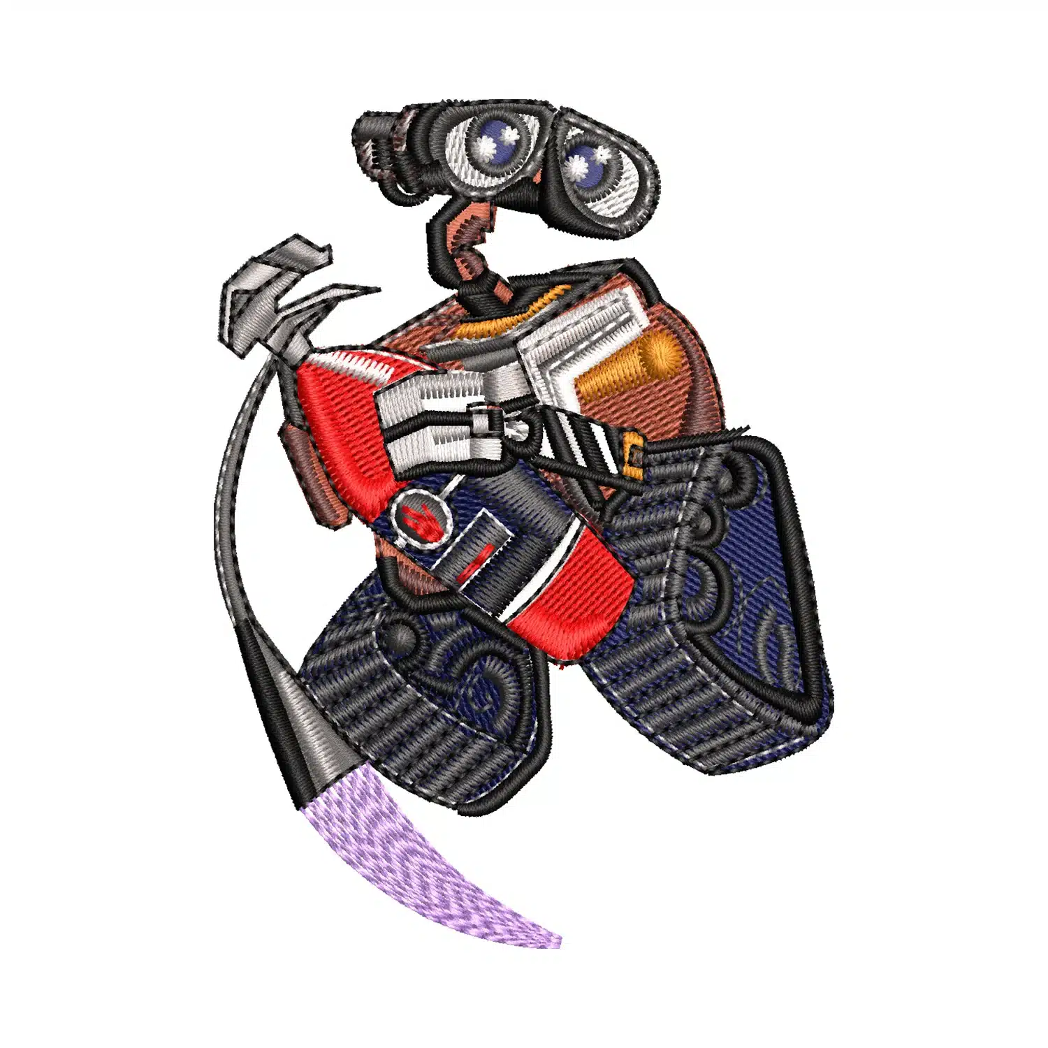 Wall-E Embroidery Design