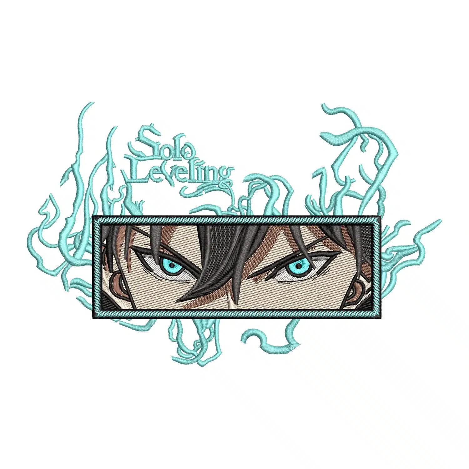 Sung Jinwoo Eyes Embroidery Design