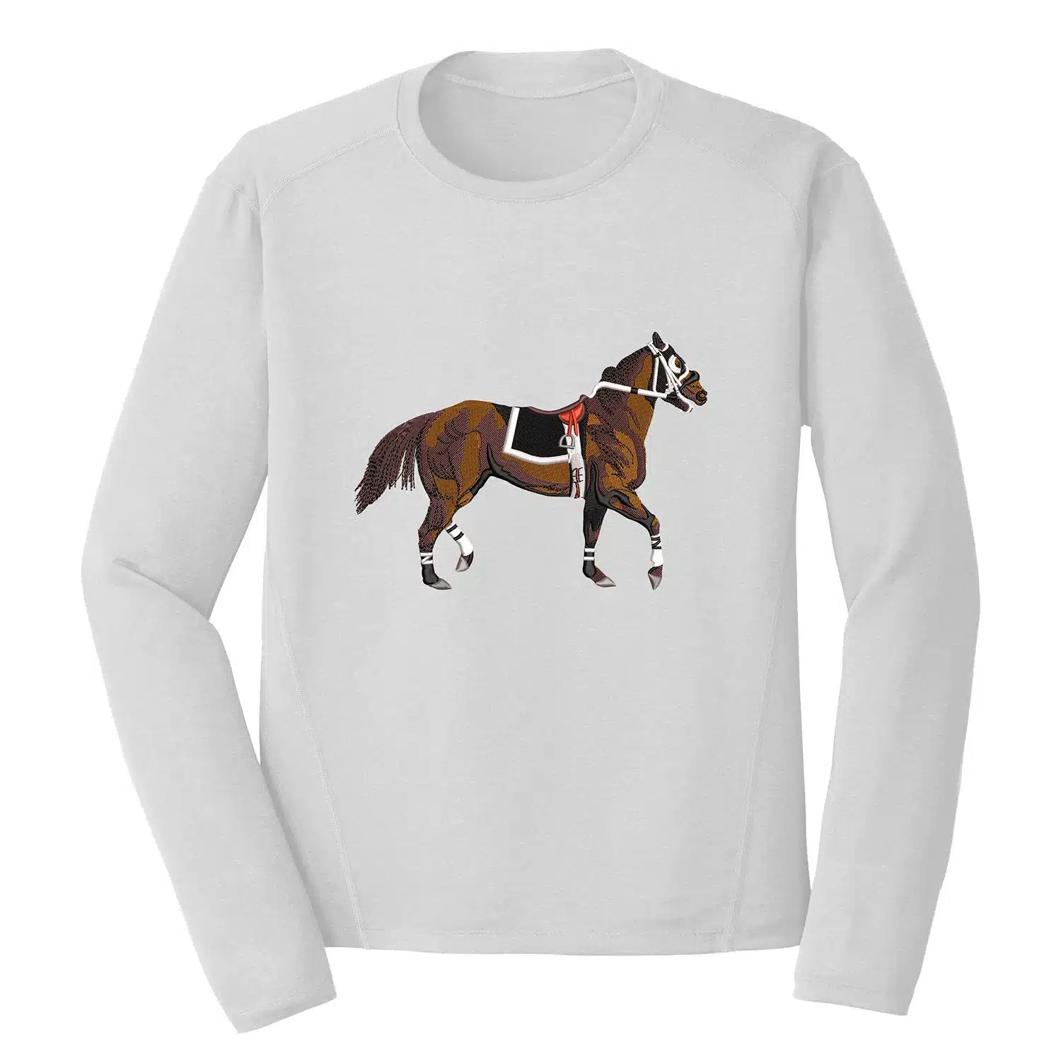 Racing Horse Embroidery Design - Animal Embroidery Design 1 Mockup HRS17