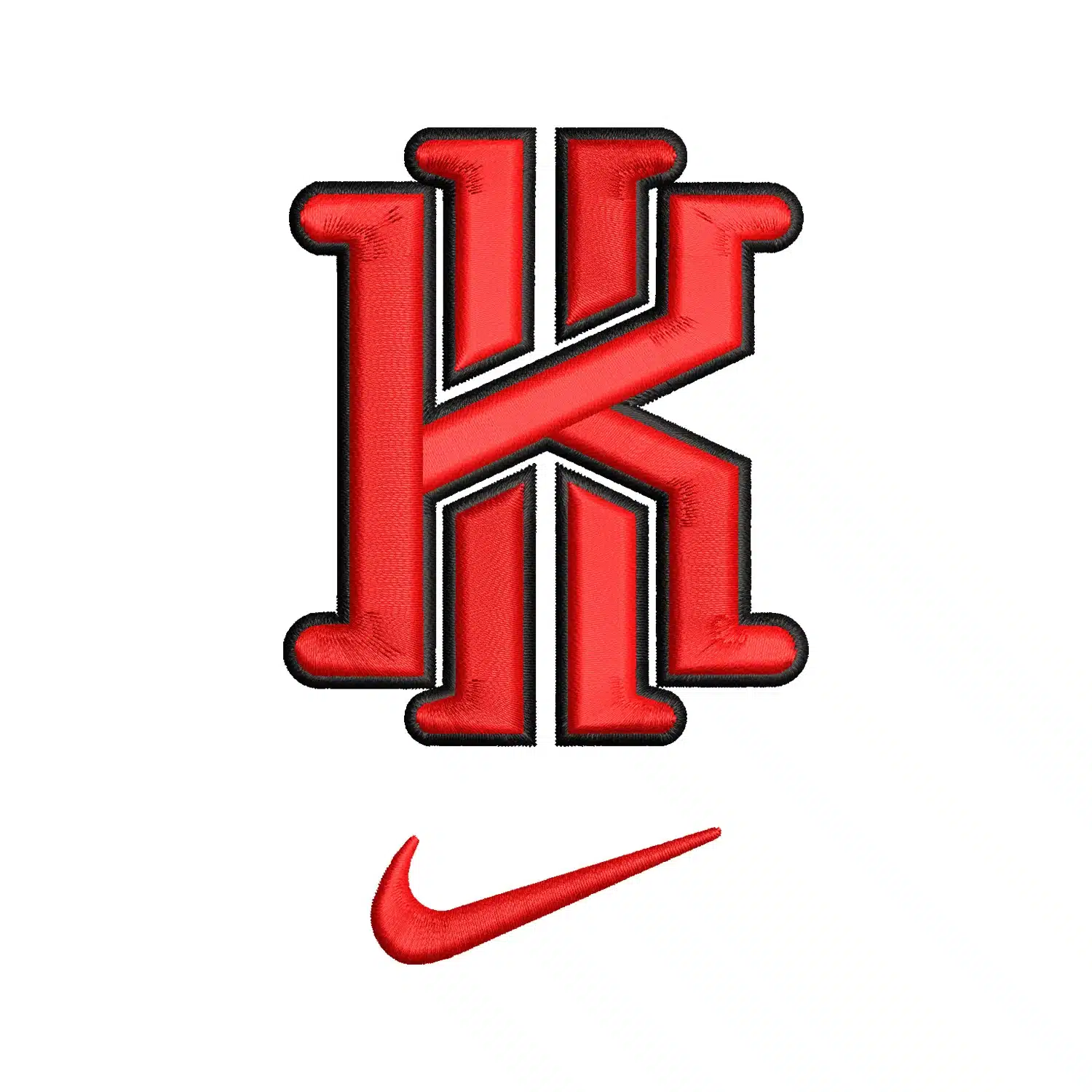 Kyrie Irving Swoosh Embroidery Design