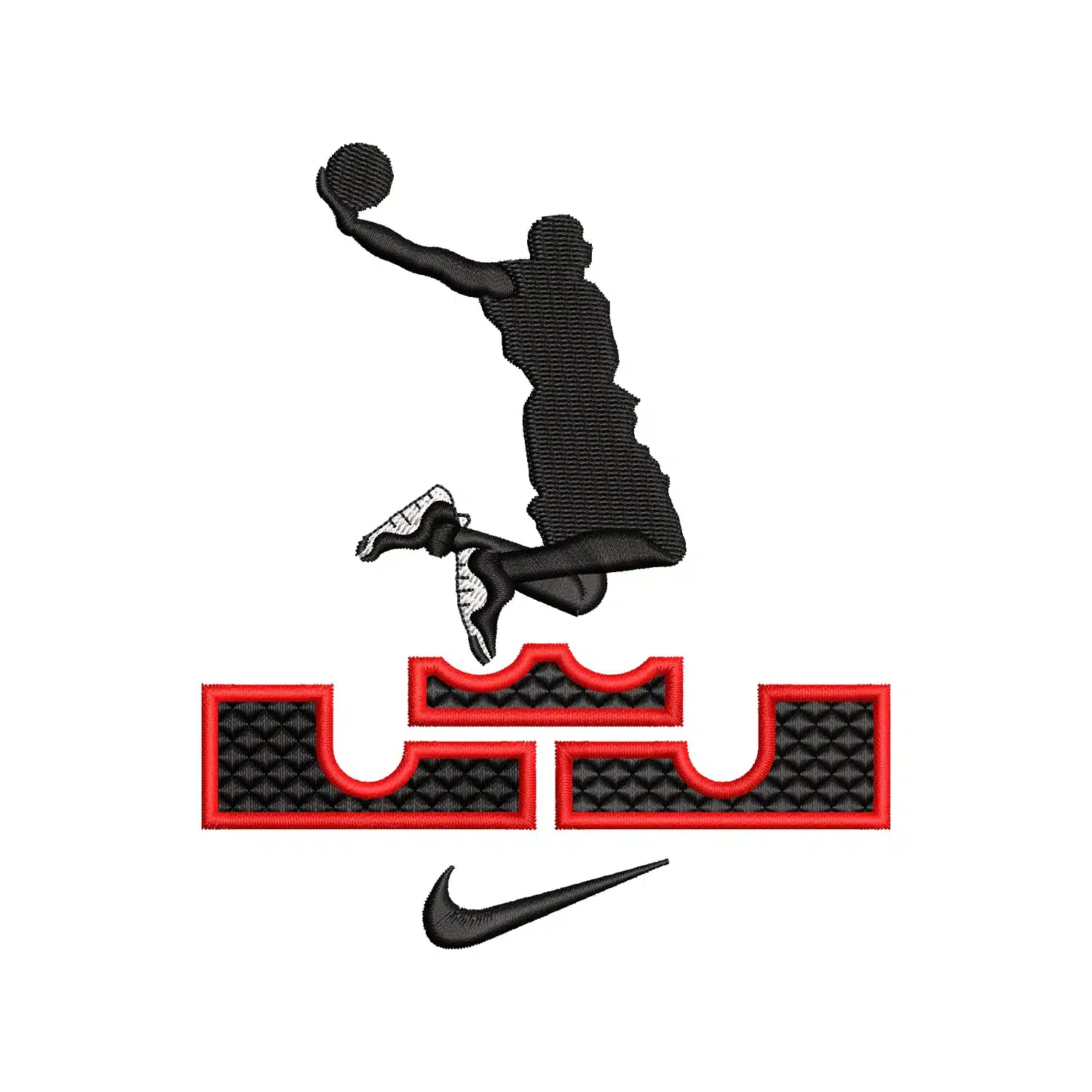 LeBron Swoosh Embroidery Design