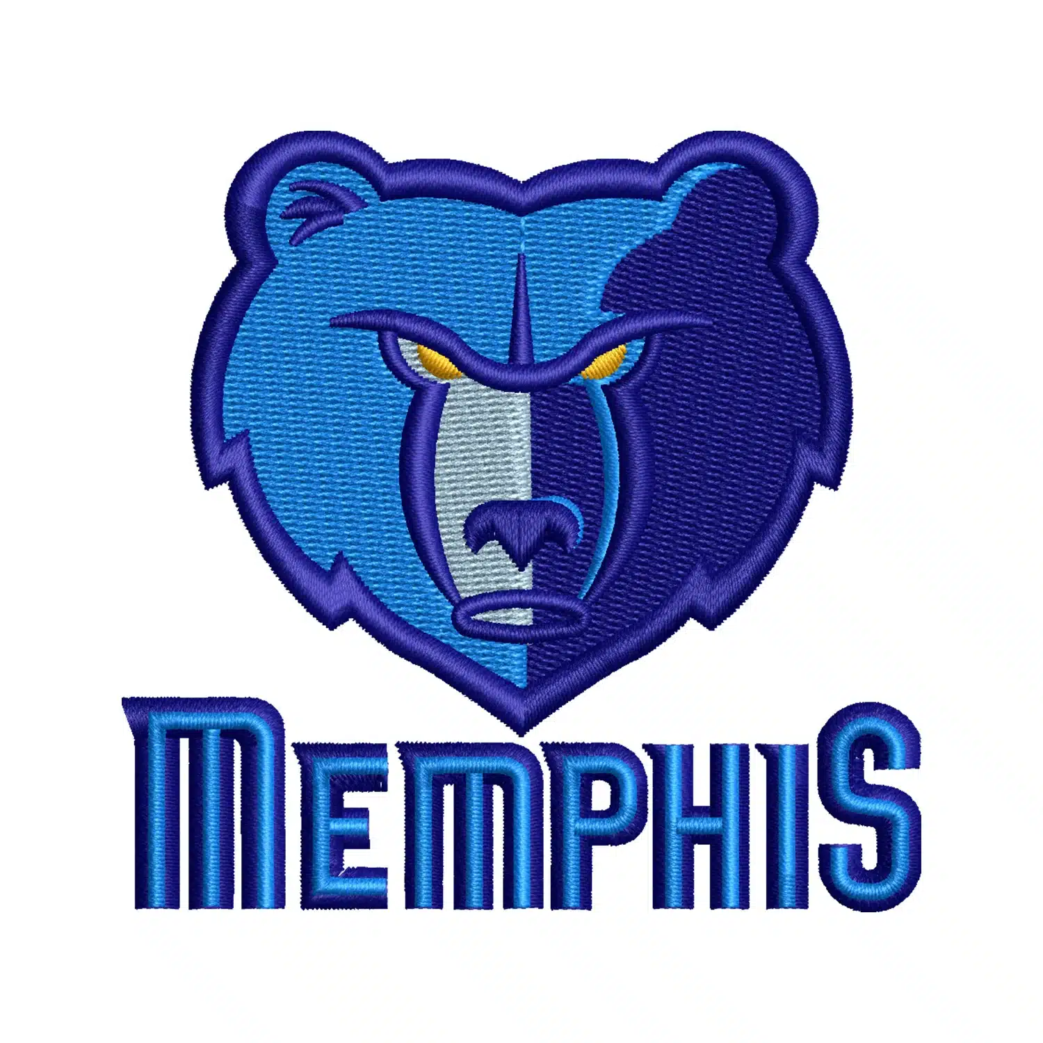 Memphis Grizzlies Embroidery Design