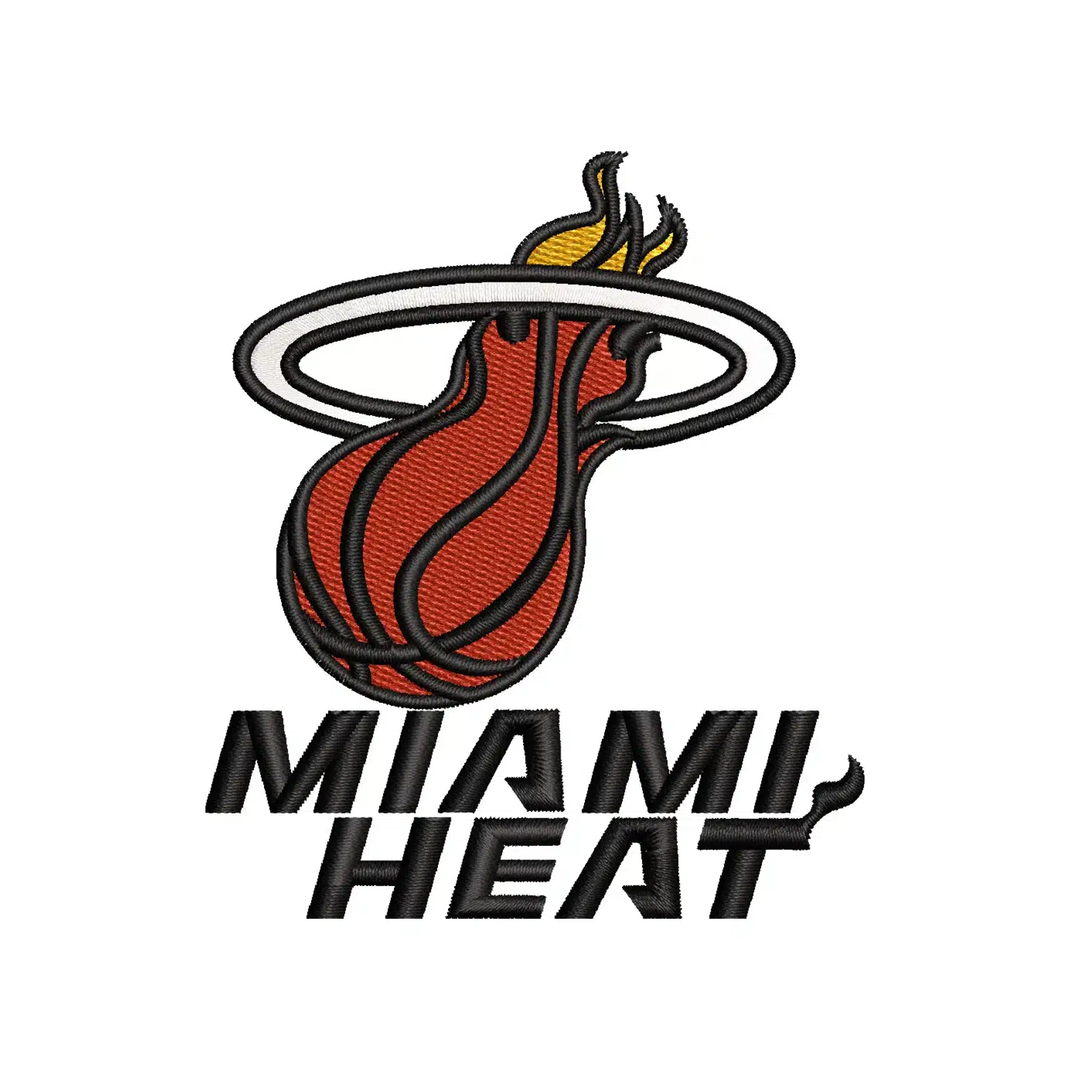 Miami Heat Embroidery Design