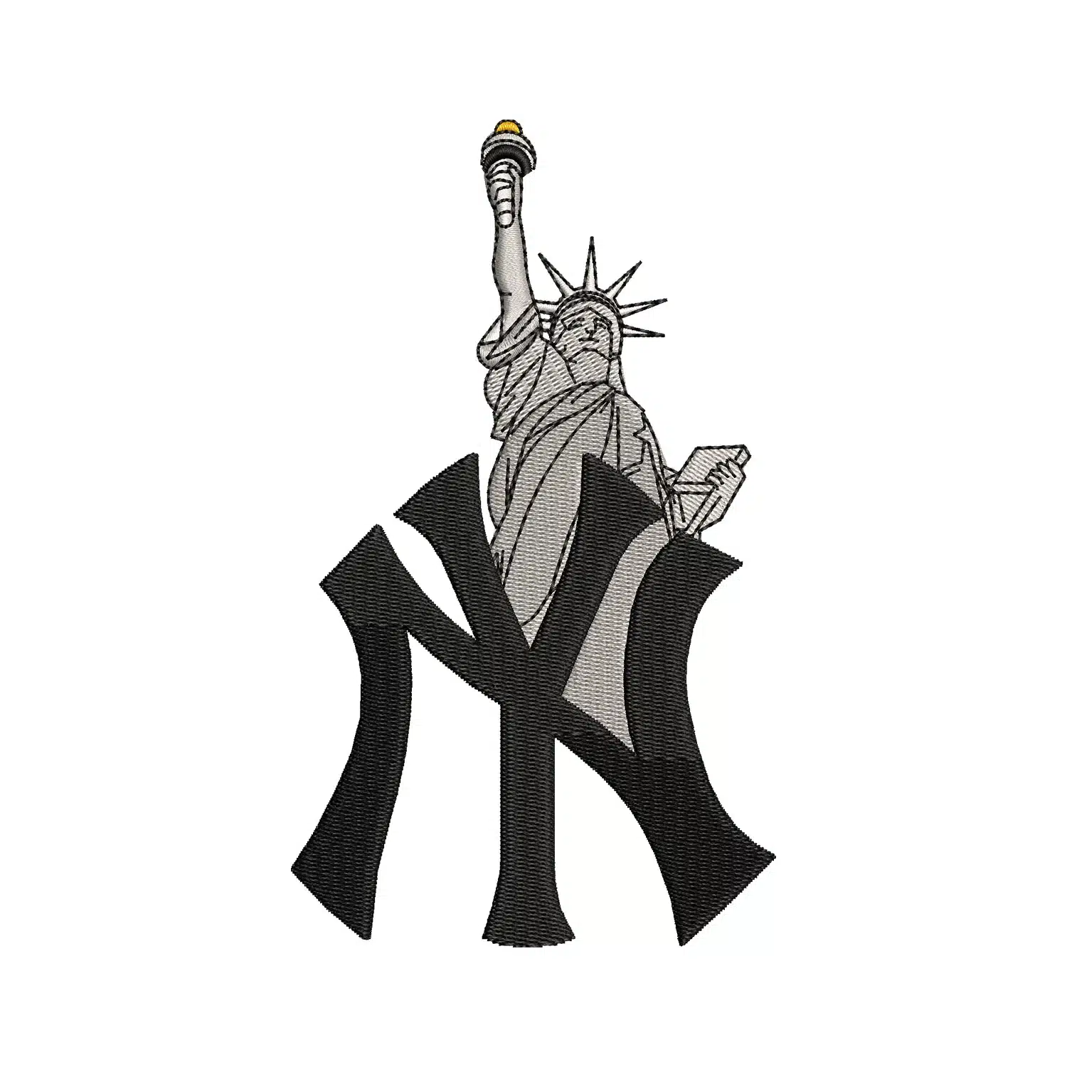 New York Yankees x Statue of Liberty Embroidery Design
