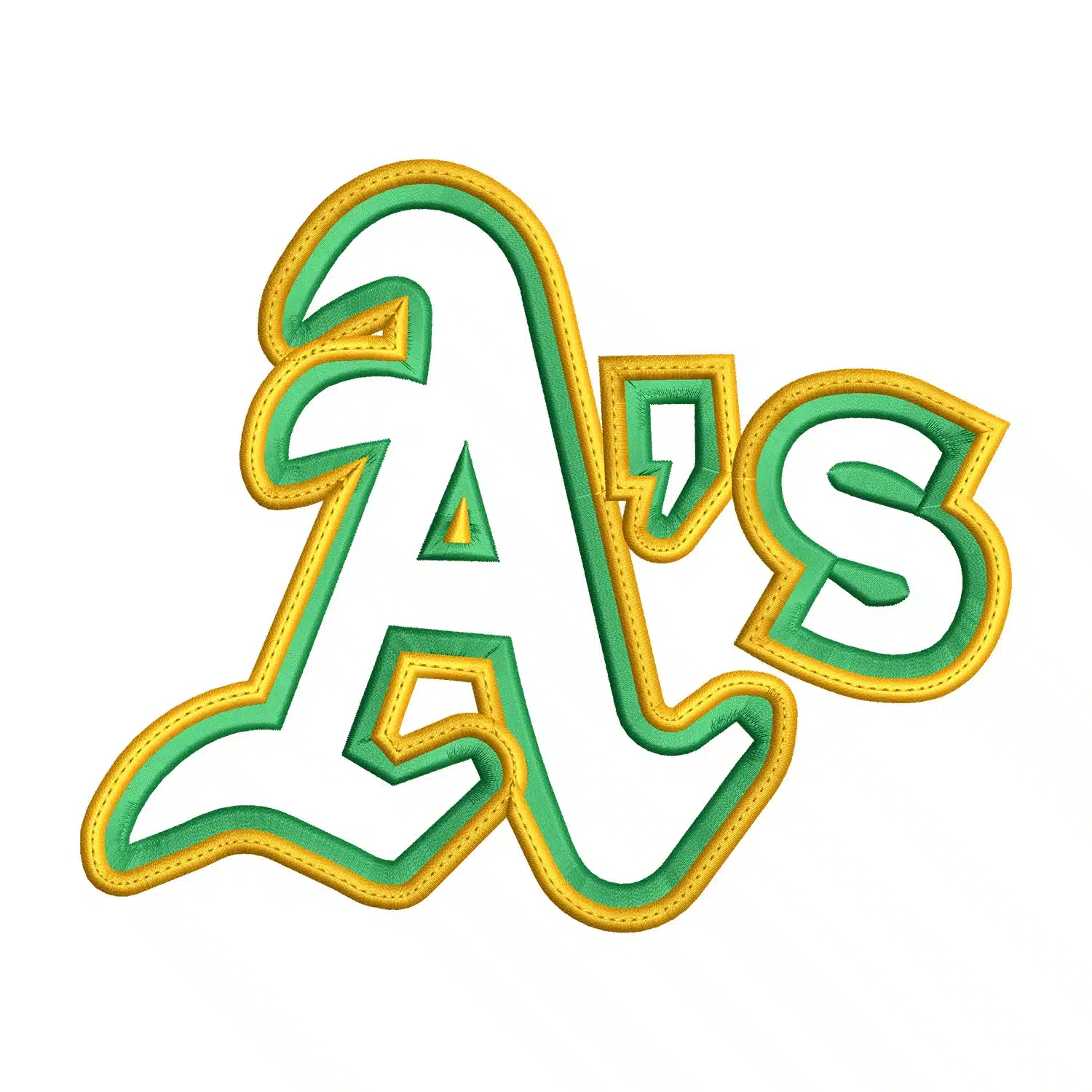 Oakland Athletics Baseball Embroidery Design