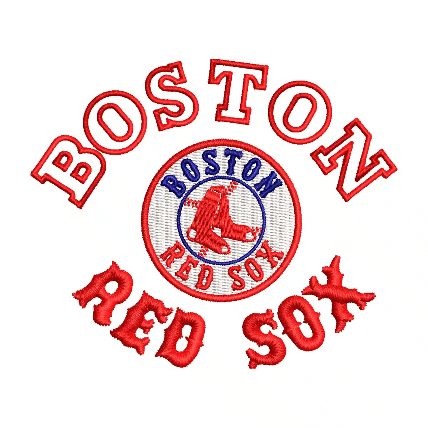 Boston Red Sox Logo Embroidery Design