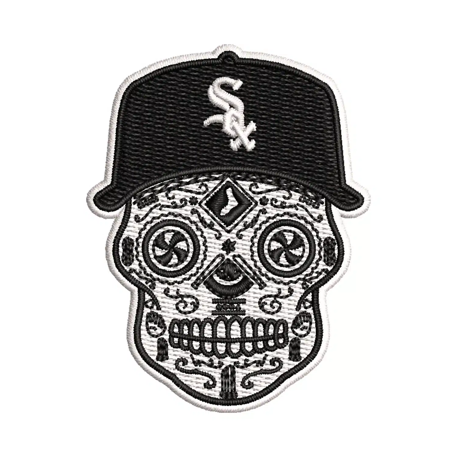 Chicago White Sox Skull Logo Embroidery Design Chicago White Sox Skull Logo Embroidery Design