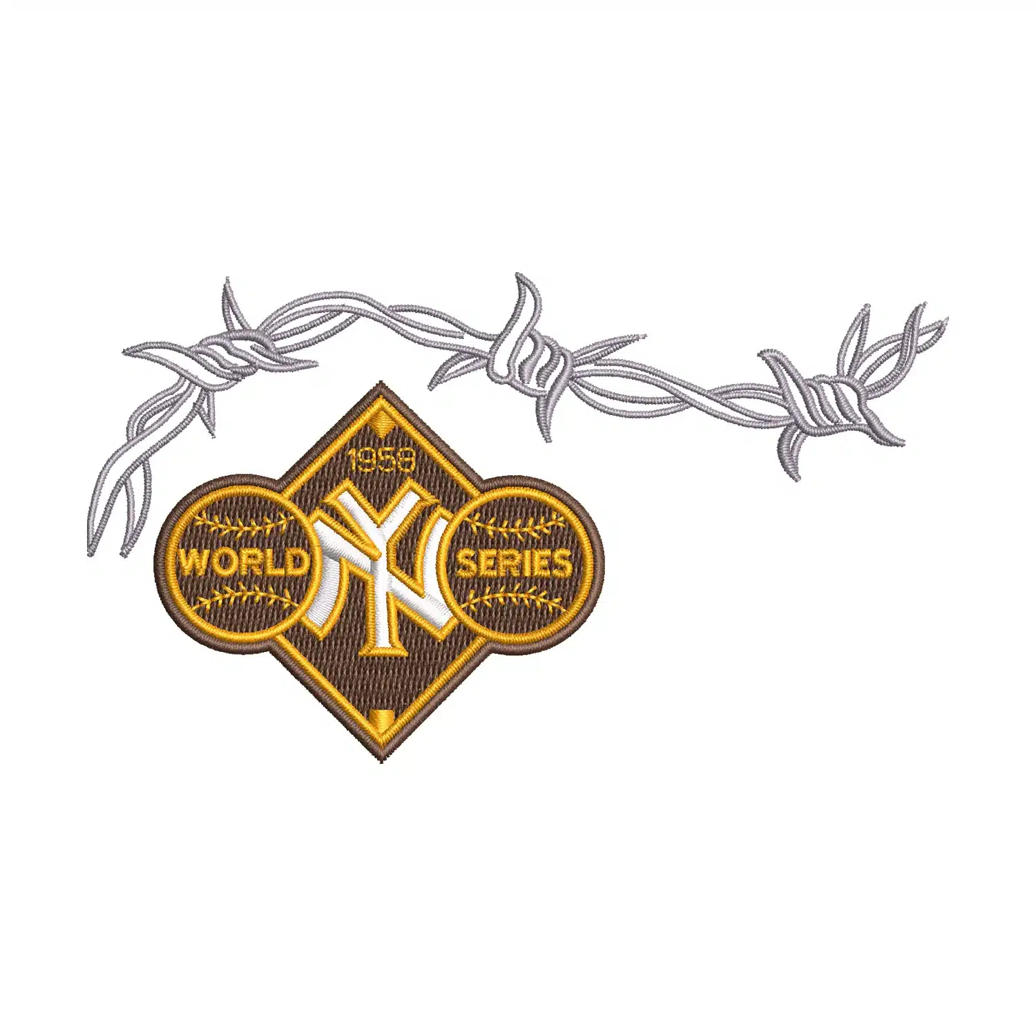 New York World Series Logo Embroidery Design New York World Series Logo Embroidery Design