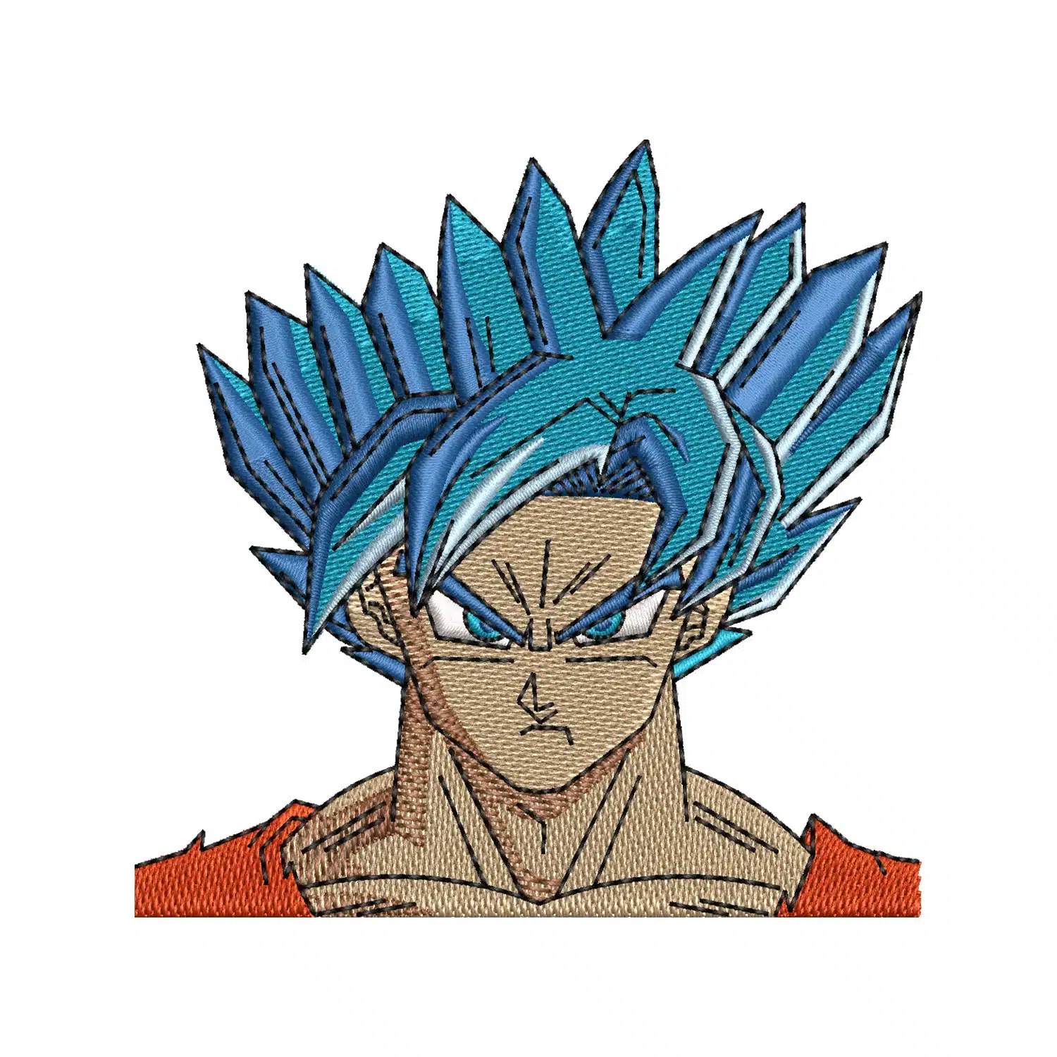 Goku Embroidery Design