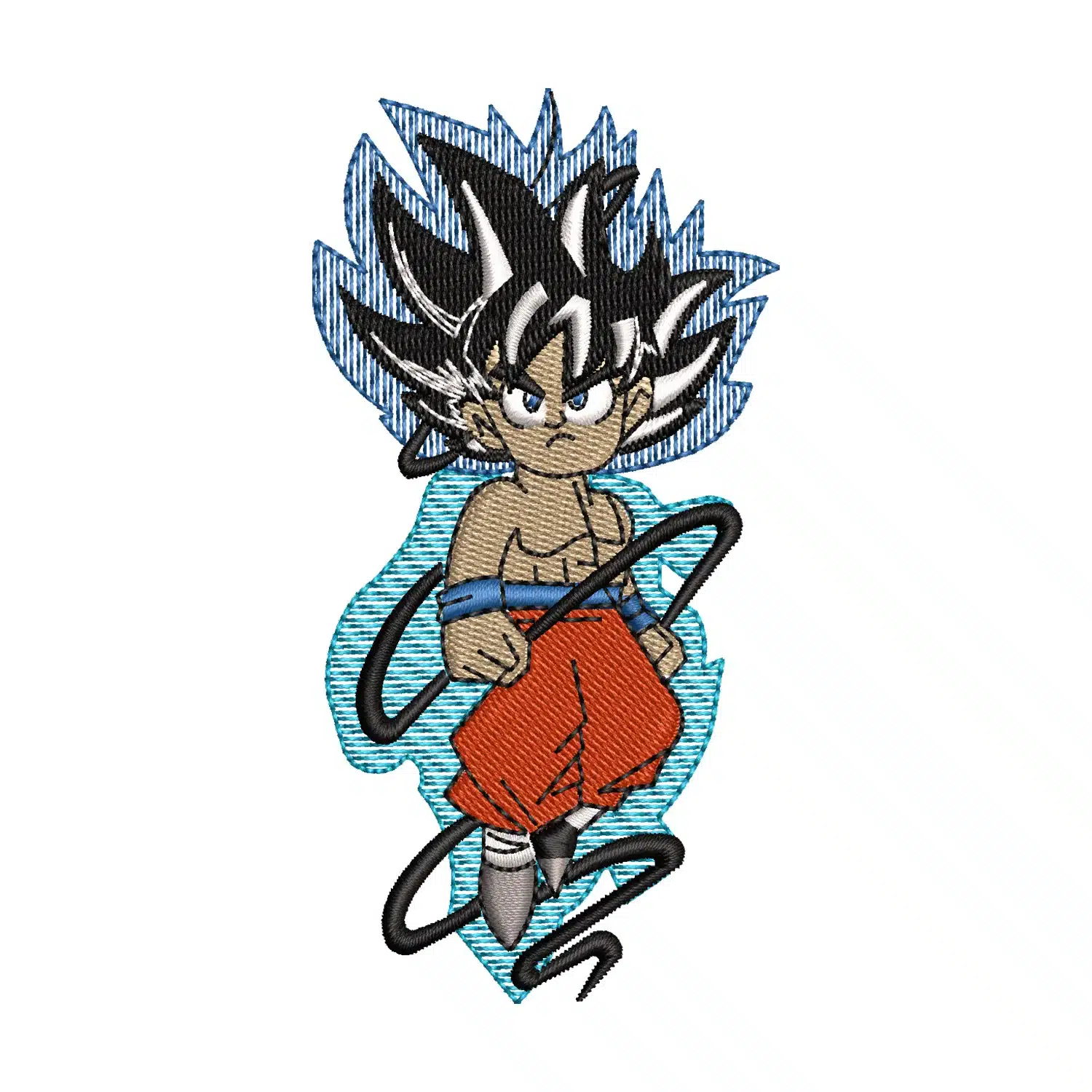 Goku Chibi Embroidery Design