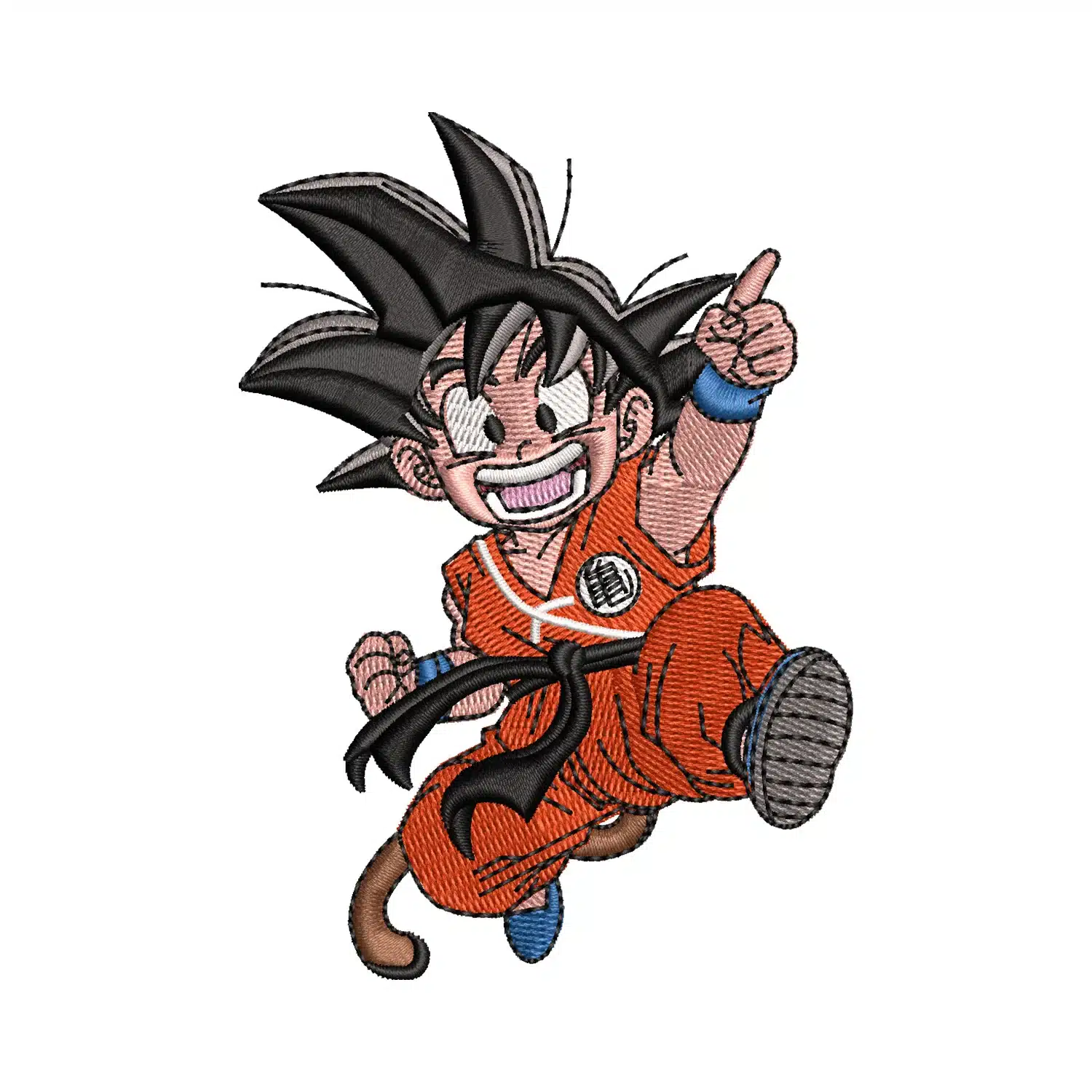 Kid Goku Embroidery Design