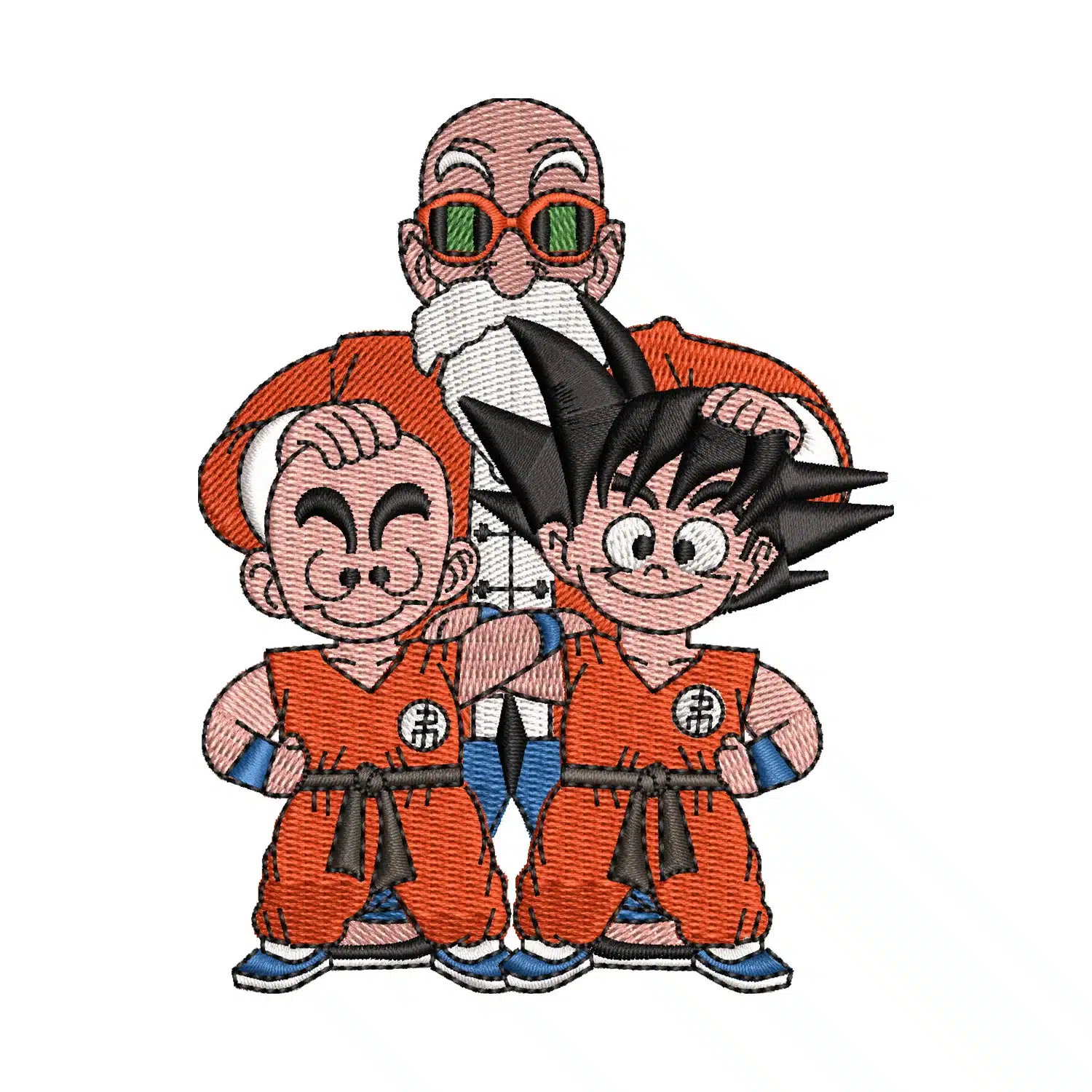 Master Roshi & Kids Embroidery Design