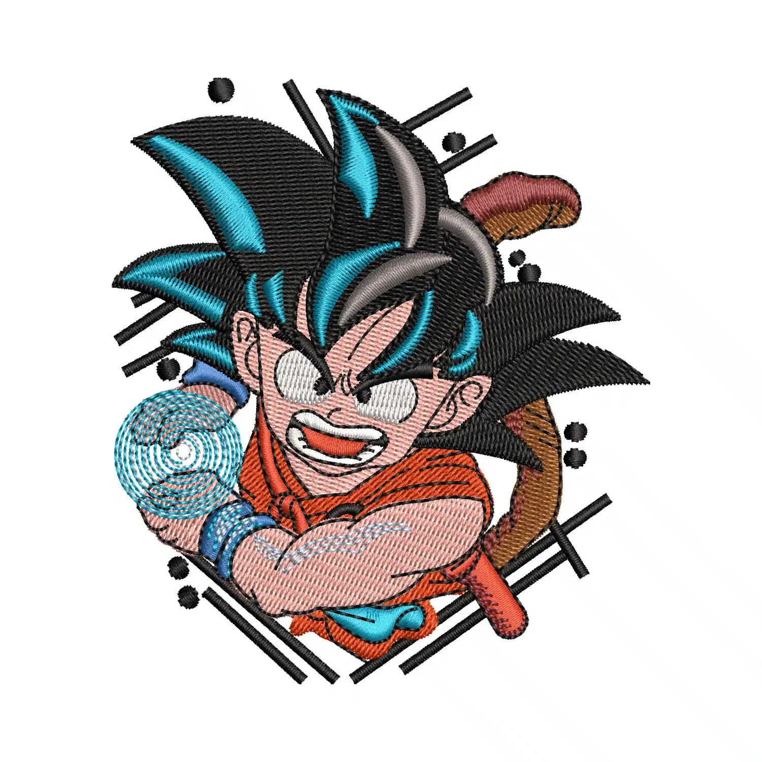 Son Goku Embroidery Design