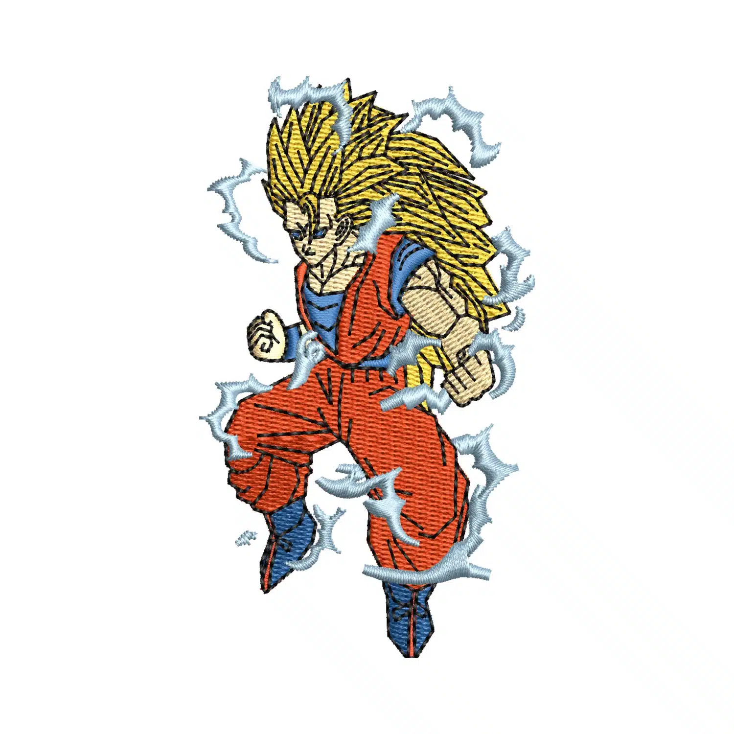 Super Saiyan Goku Embroidery Design