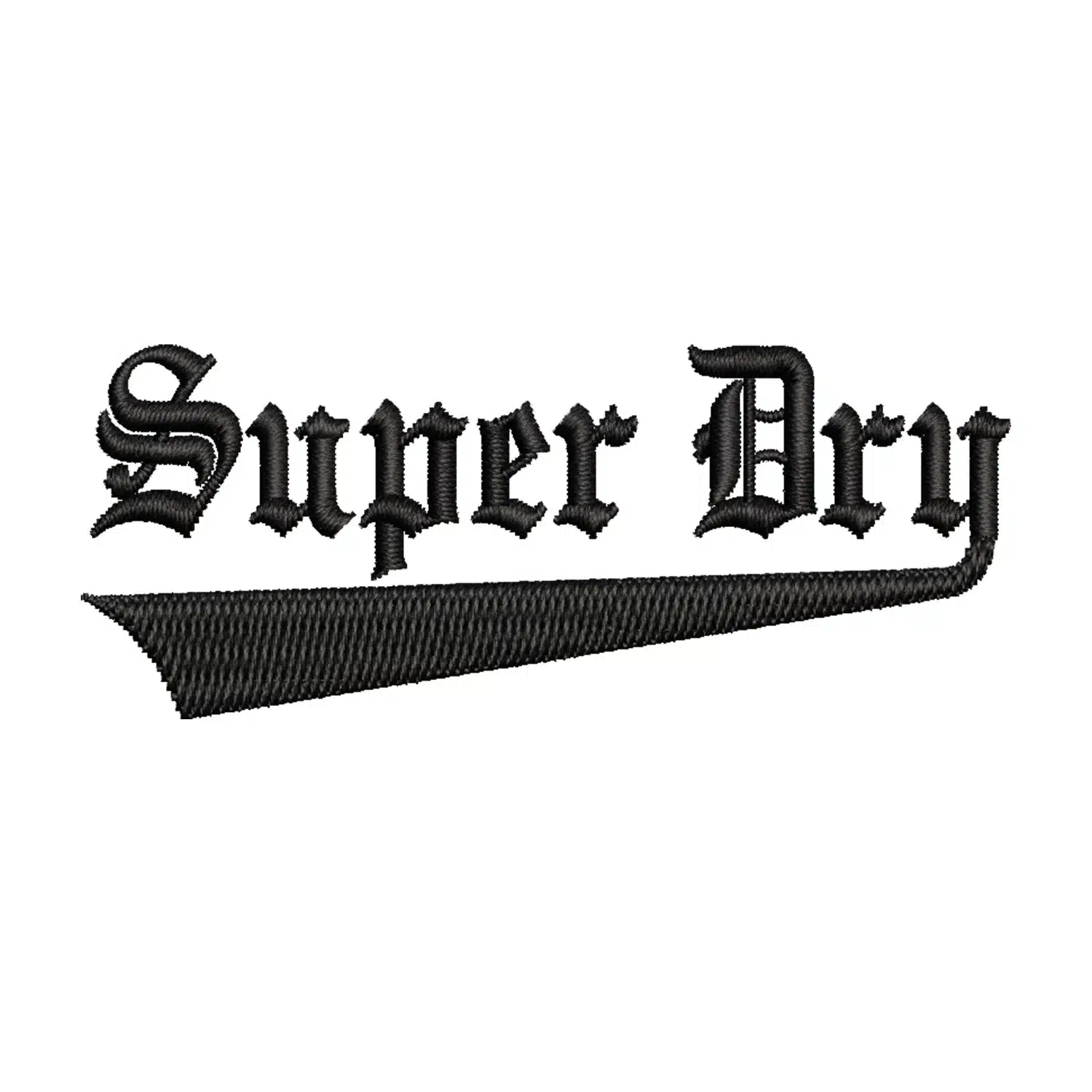 Super Dry Logo Embroidery Design