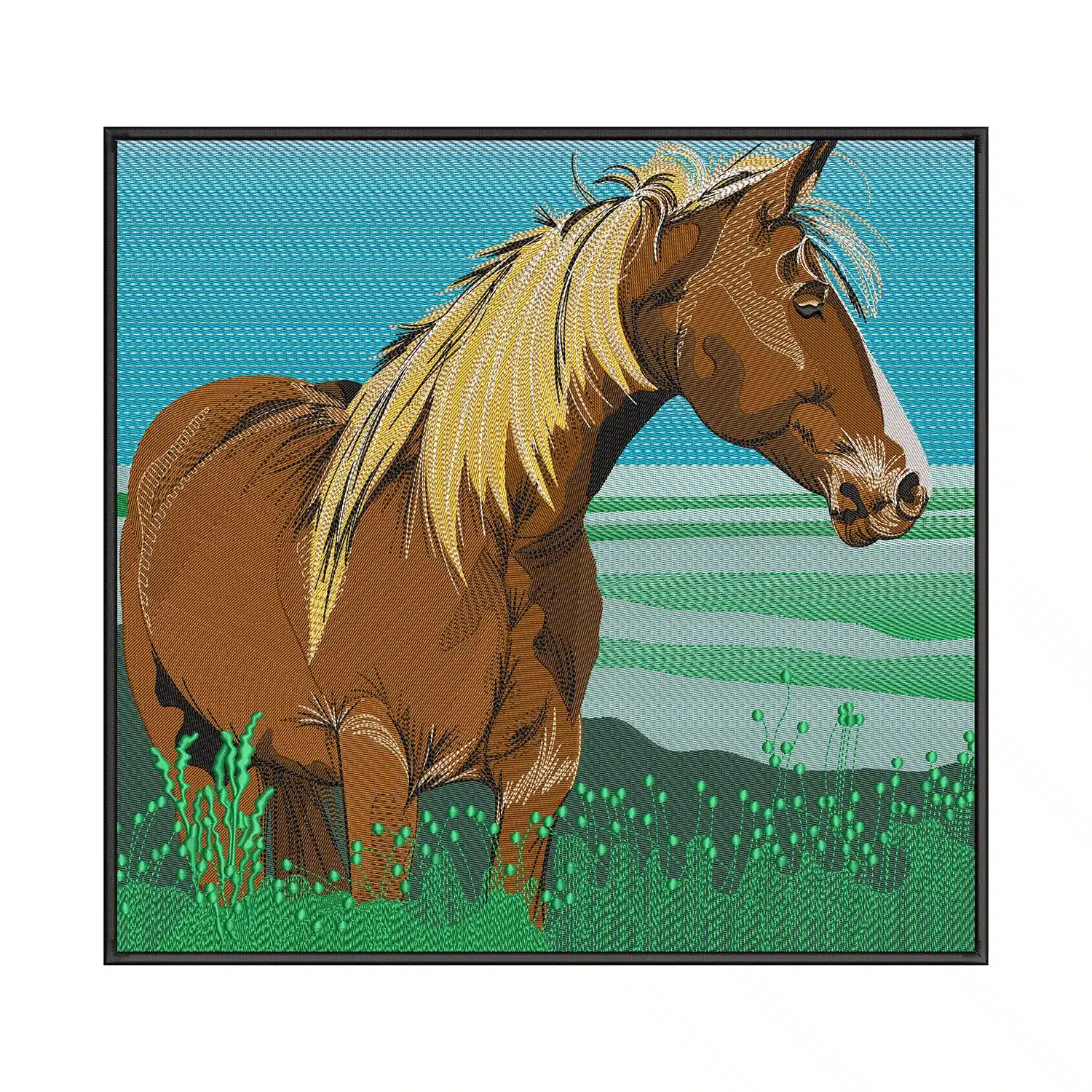 Horse in a Frame Embroidery Design Horse in a Frame Embroidery Design