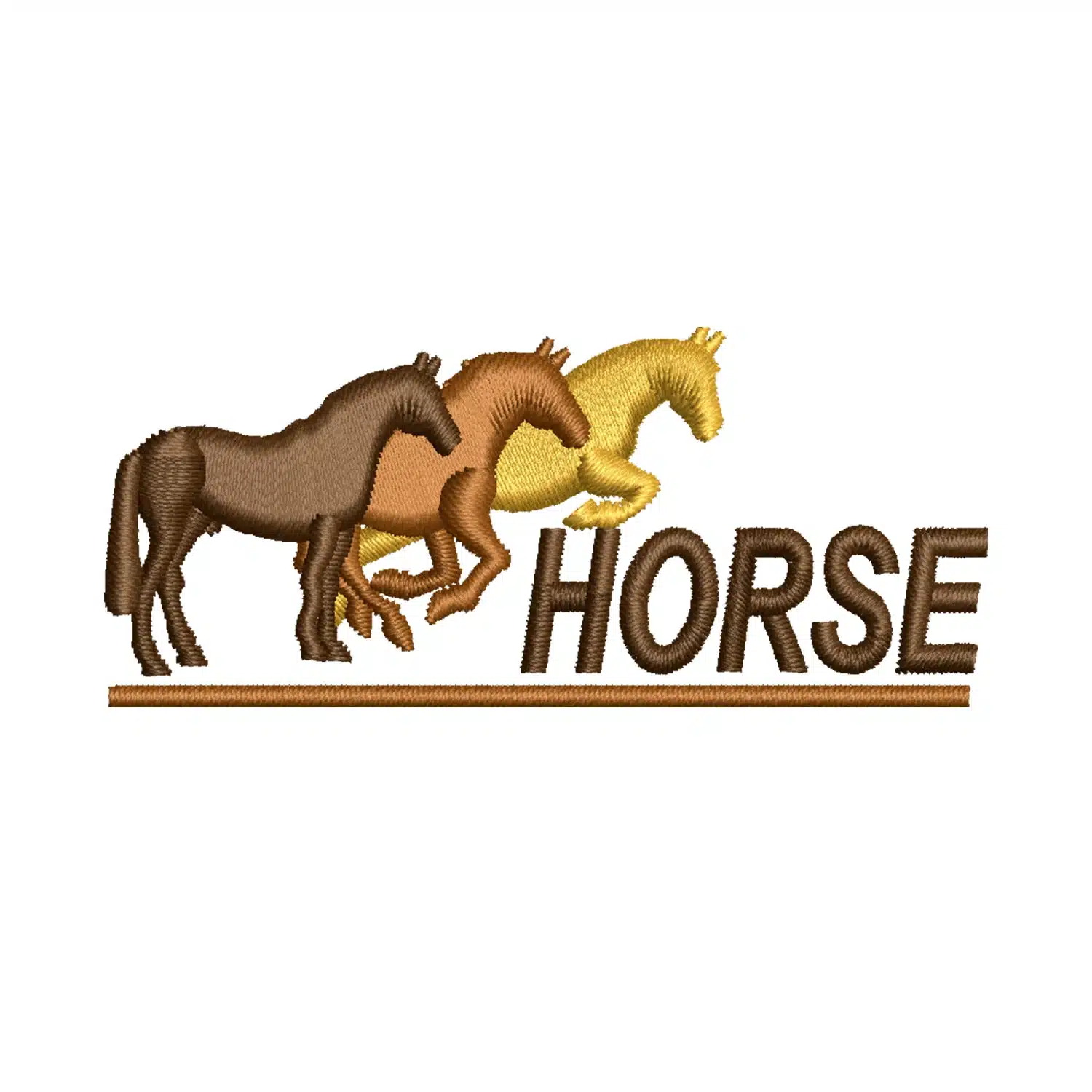 Horses Embroidery Design