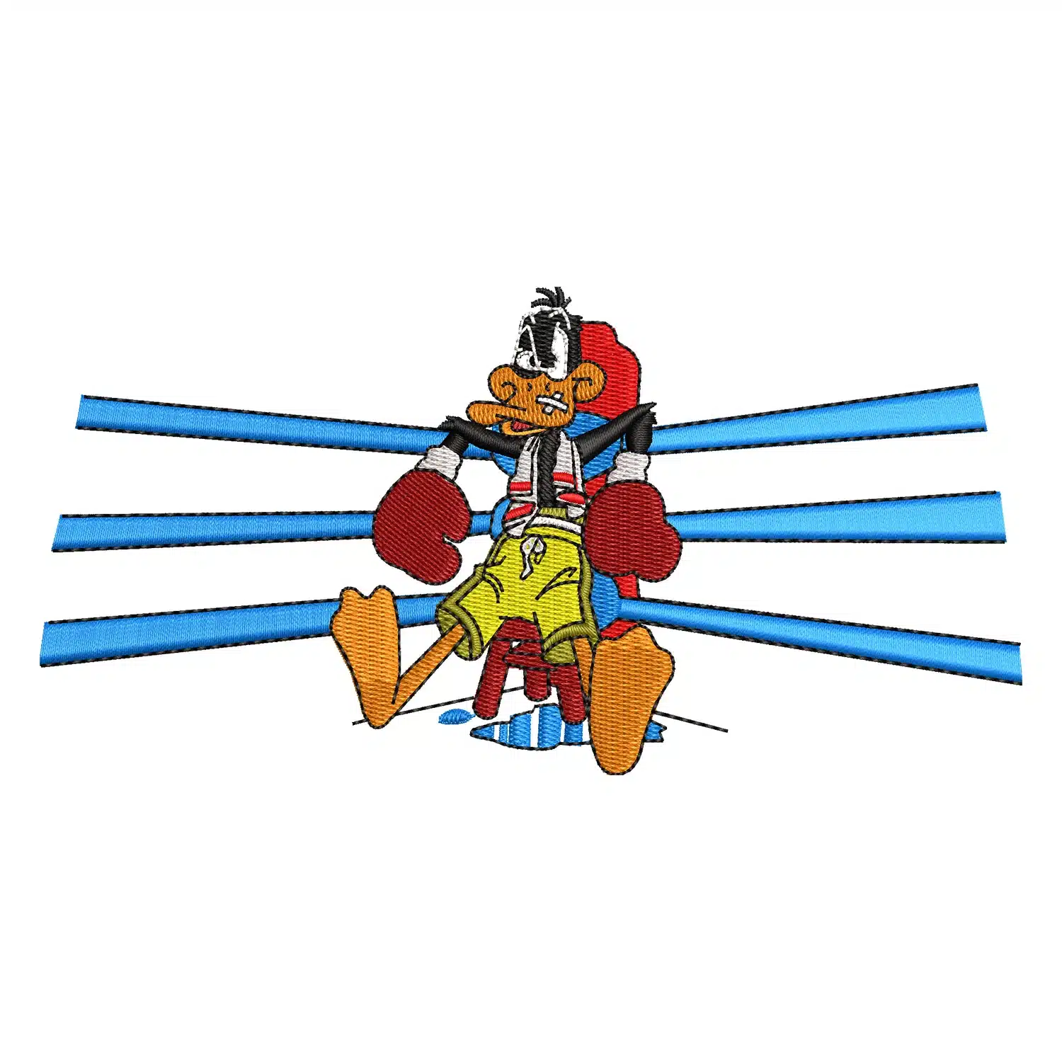 Goofy Knocked Out Embroidery Design
