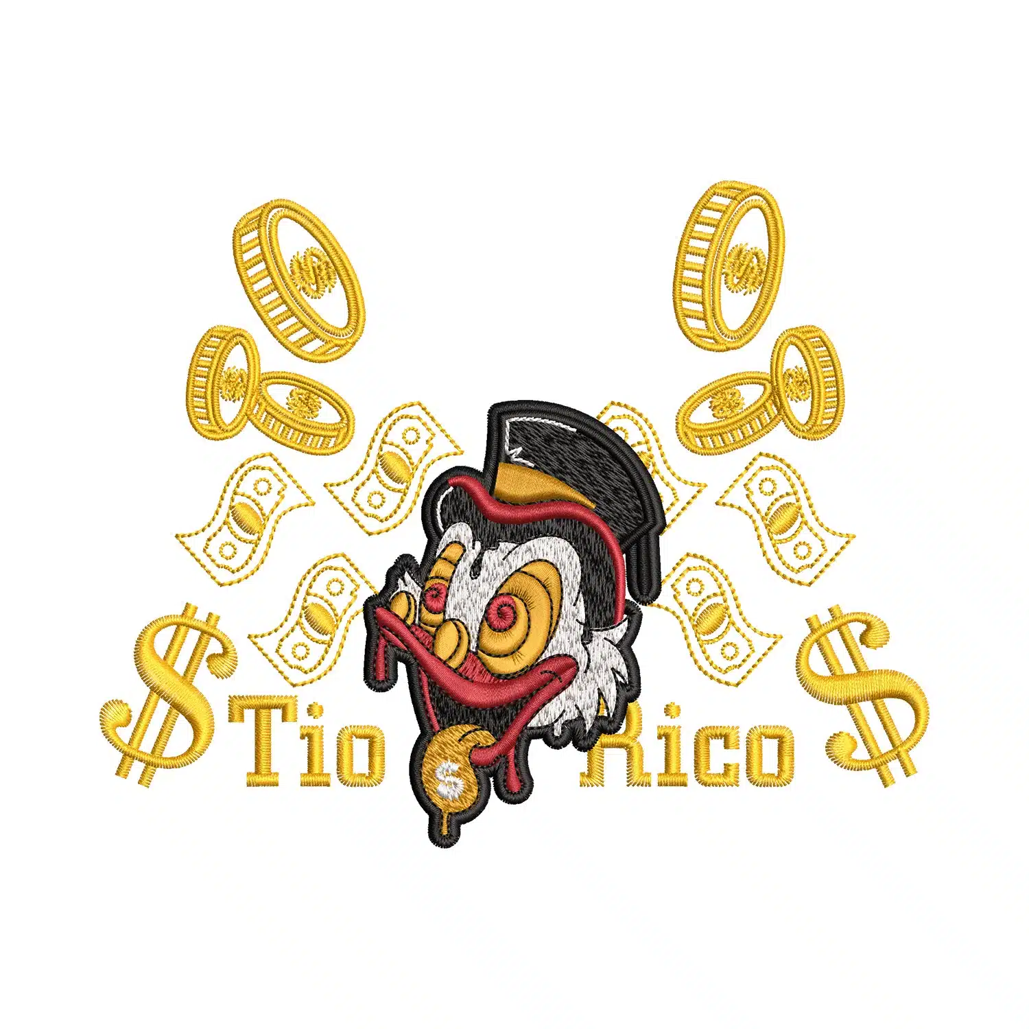 Rich Tio Rico Embroidery Design