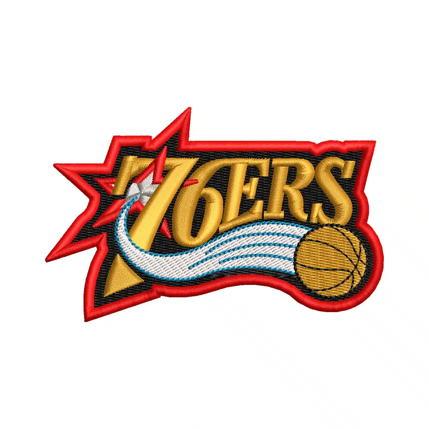 76ers Logo Embroidery Design