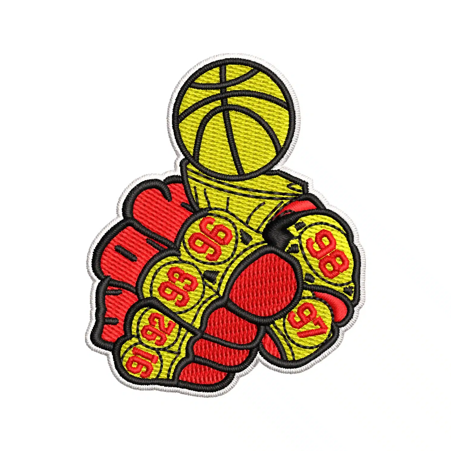 Chicago Bulls x Ring Embroidery Design