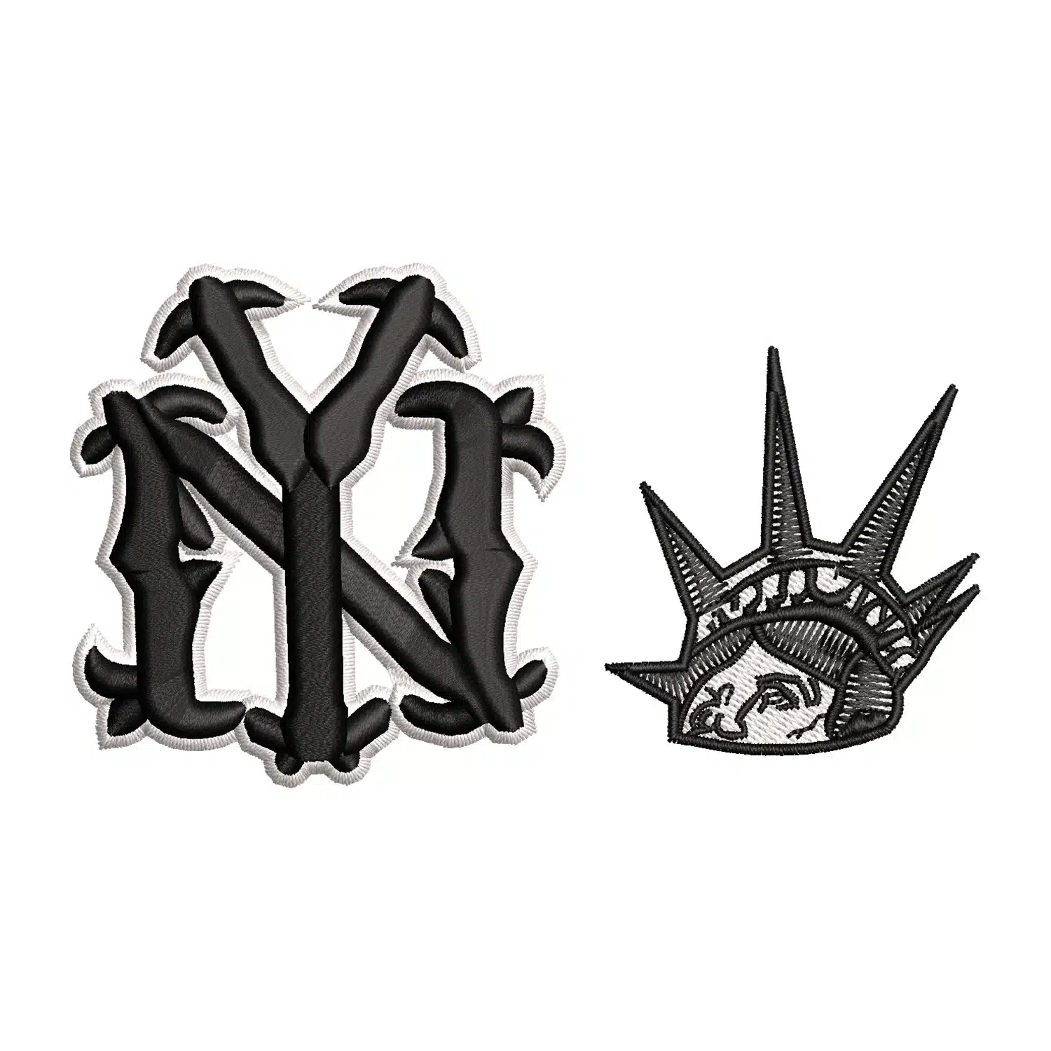 New York Yankees x Statue Of Liberty Embroidery Design