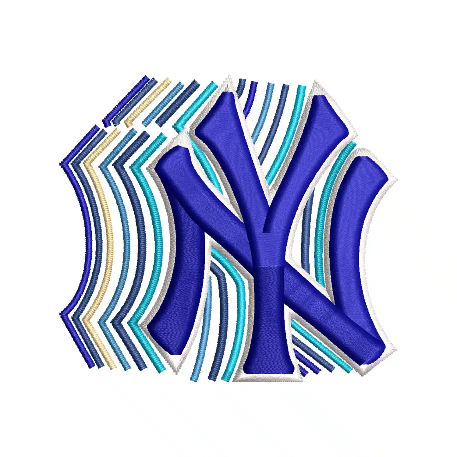 New York Yankees Multicolor Logo Embroidery Design
