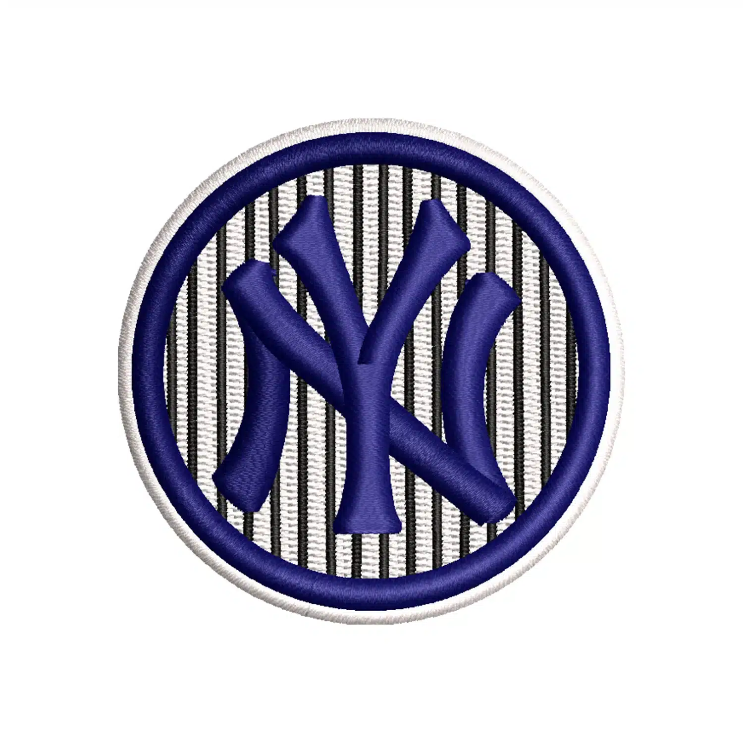 New York Yankees Striped Logo Embroidery Design