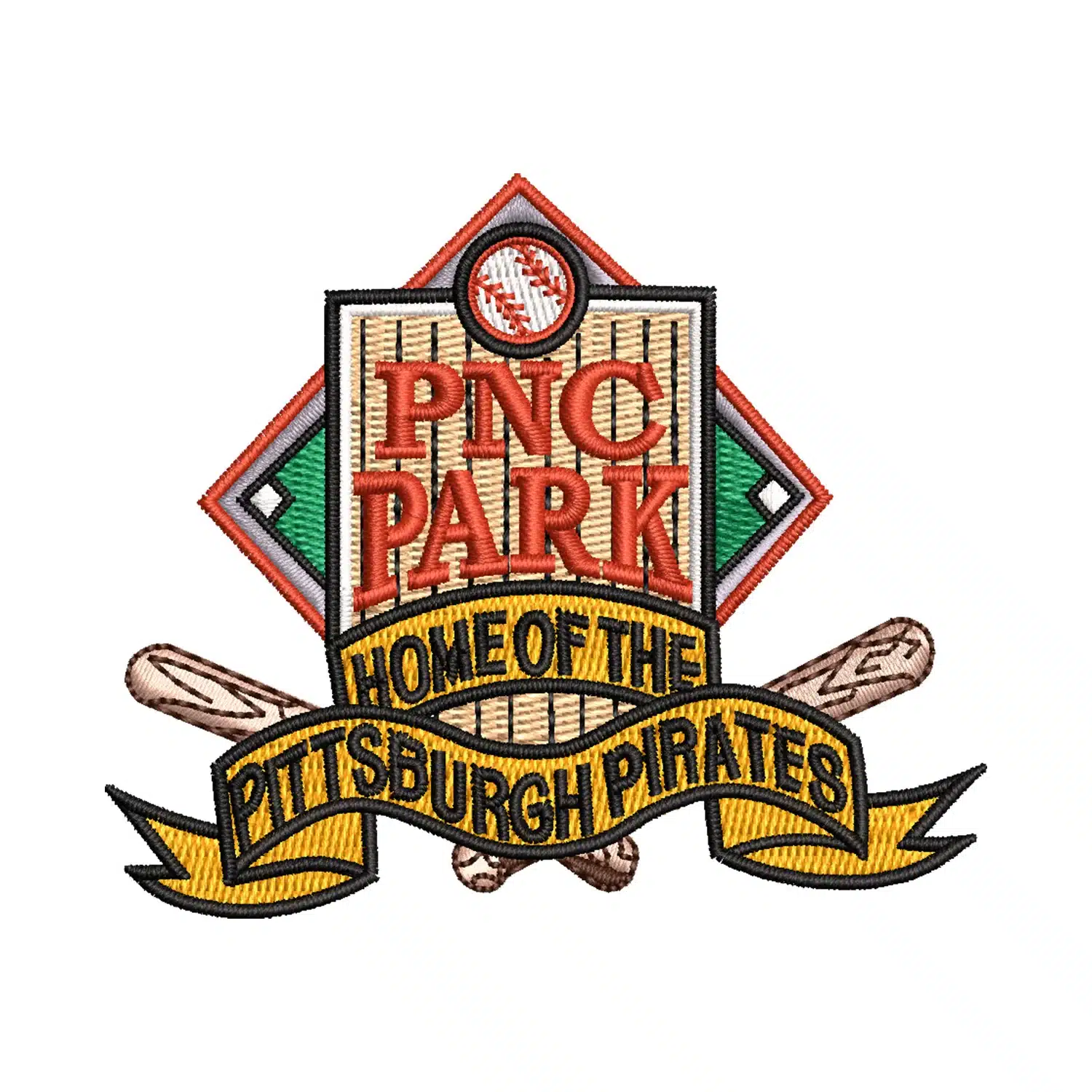 Pittsburgh Pirates Stadium Logo Embroidery Design