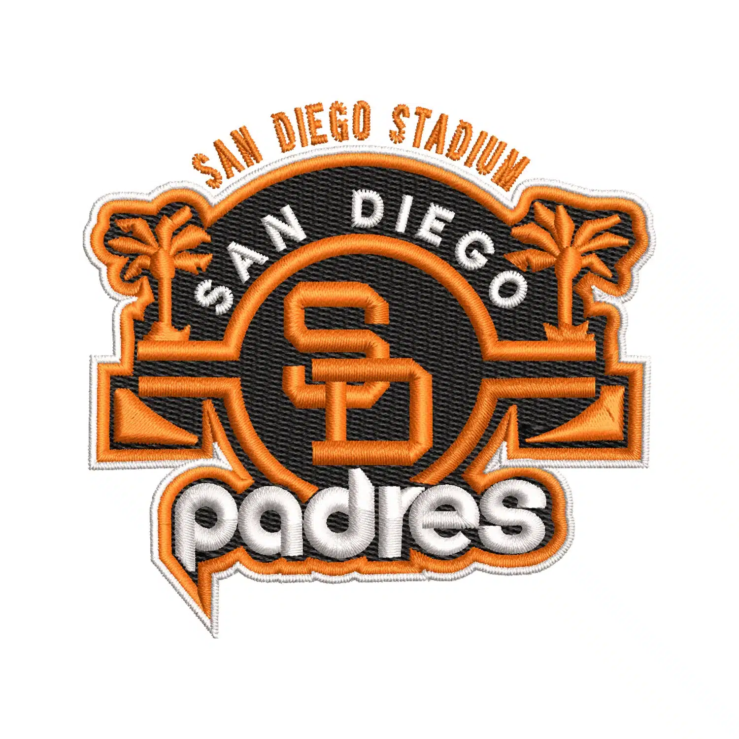 San Diego Padres Stadium Logo Embroidery Design