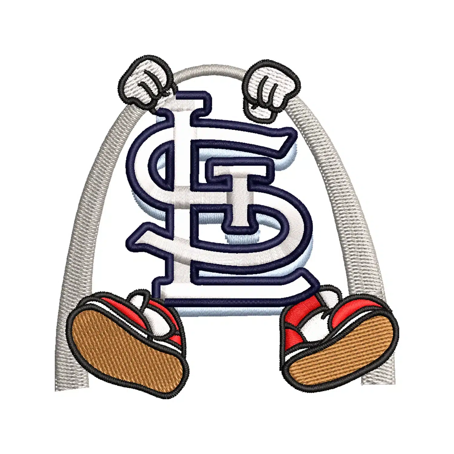 St. Louis Cardinals Cartoon Embroidery Design
