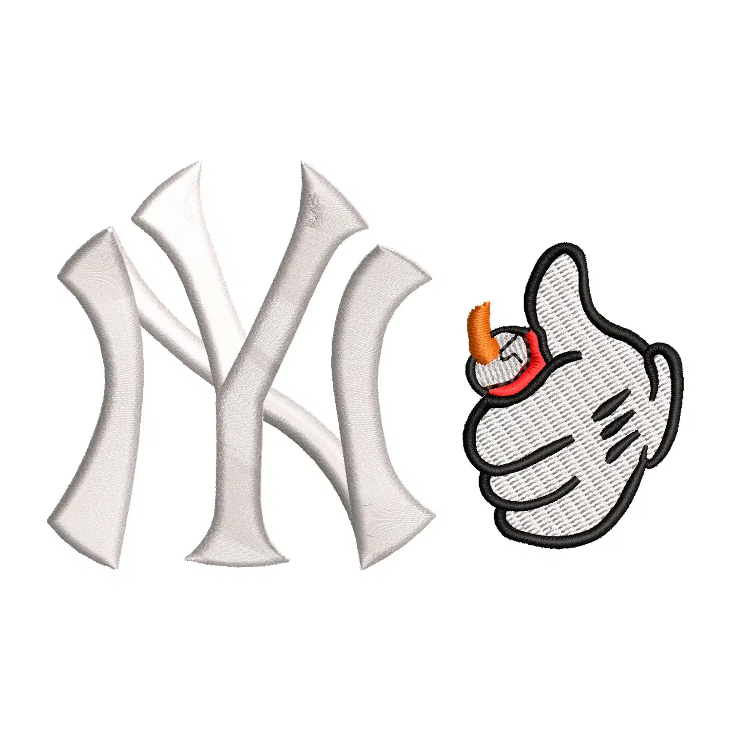 Thumbs Up x New York Yankees Embroidery Design
