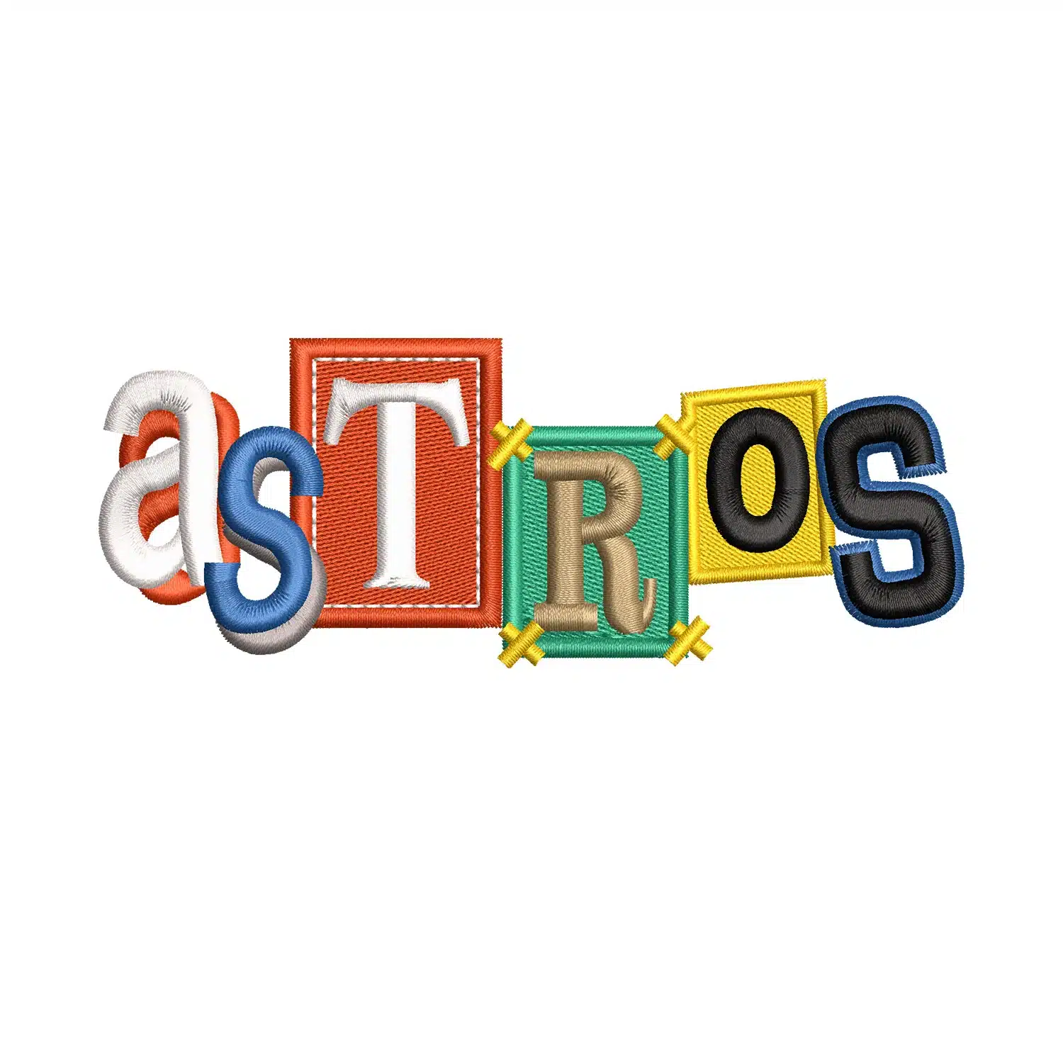 Astros Logo Embroidery Design