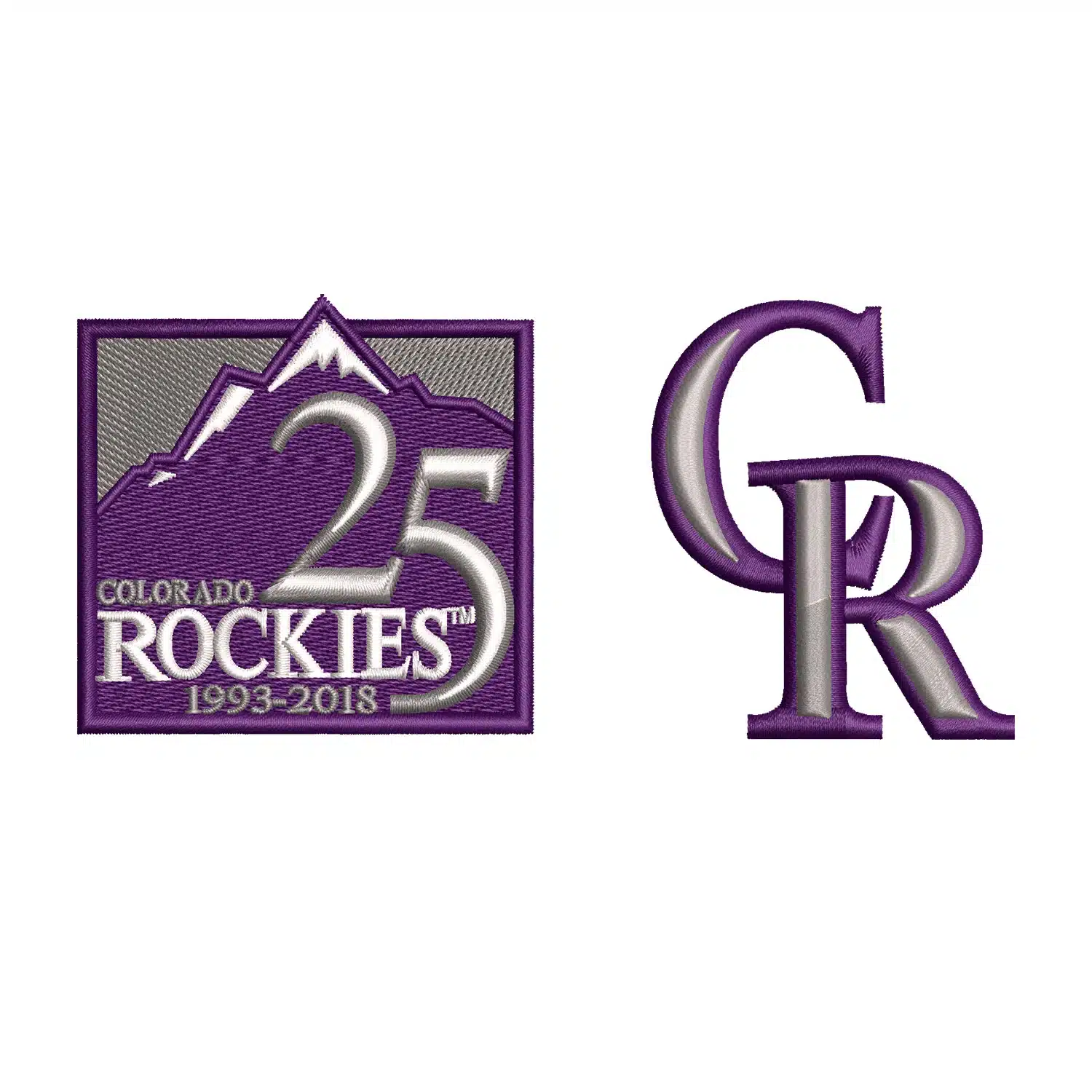 Colorado Rockies 25th Anniversary Embroidery Design