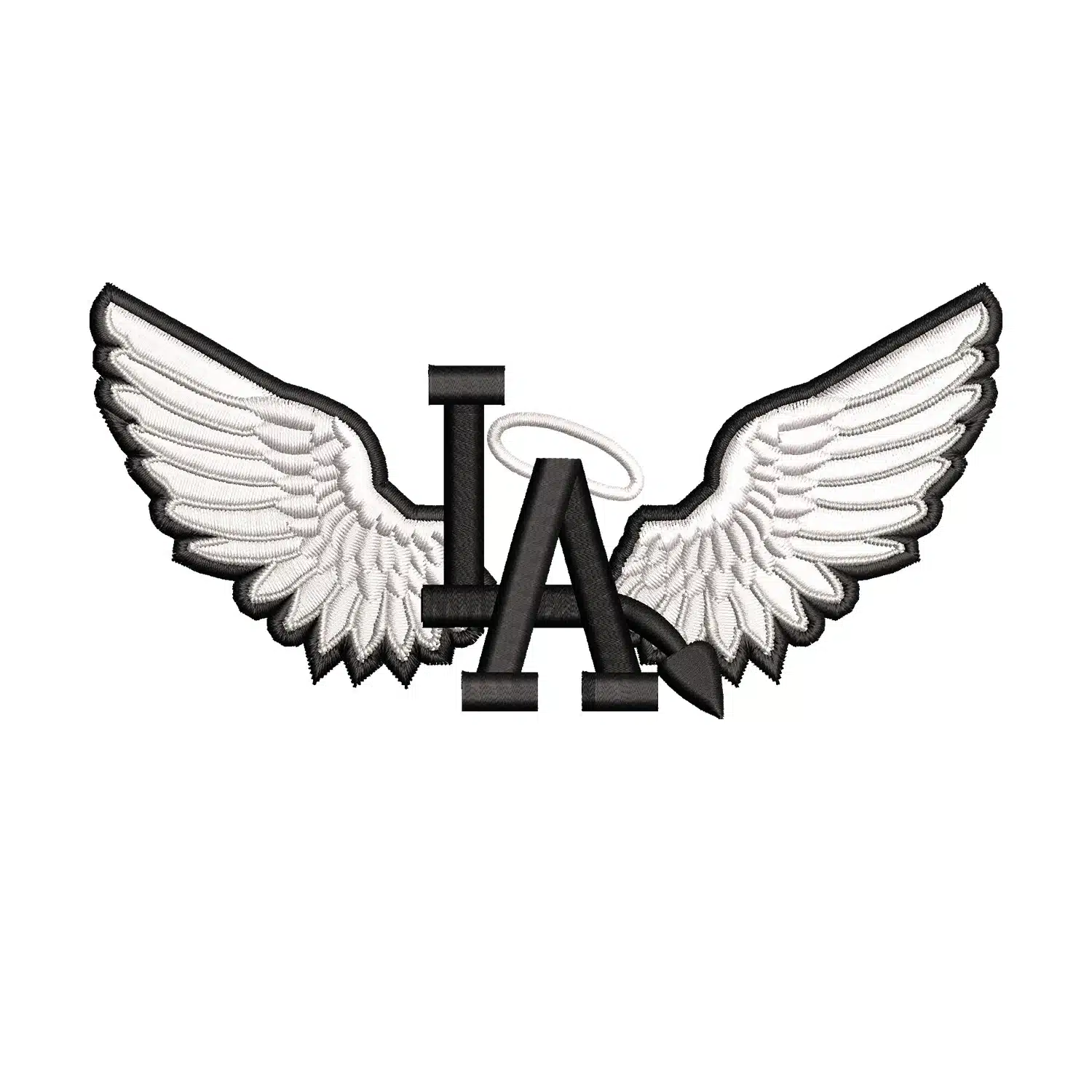 LA Dodgers Wings Embroidery Design