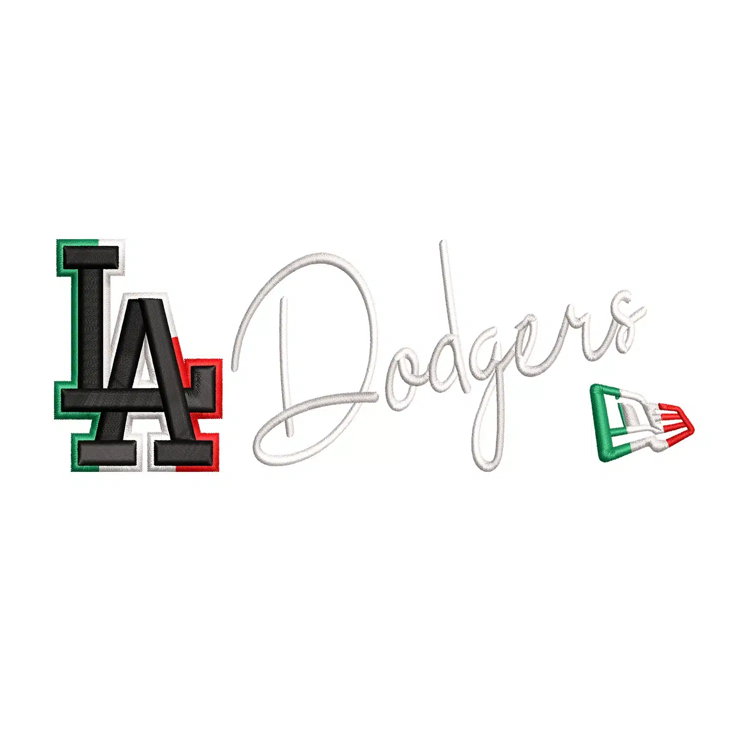 Home 179 LA Dogers x Mexico Embroidery Design