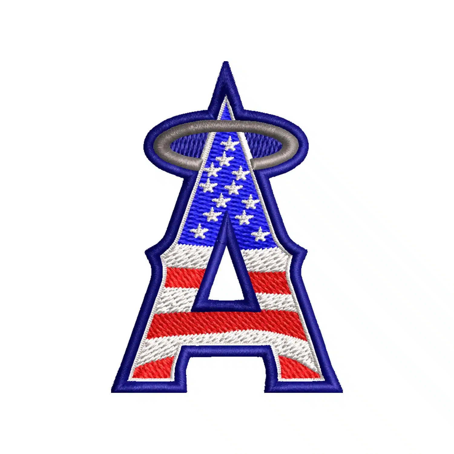 Los Angeles Angels x America Embroidery Design