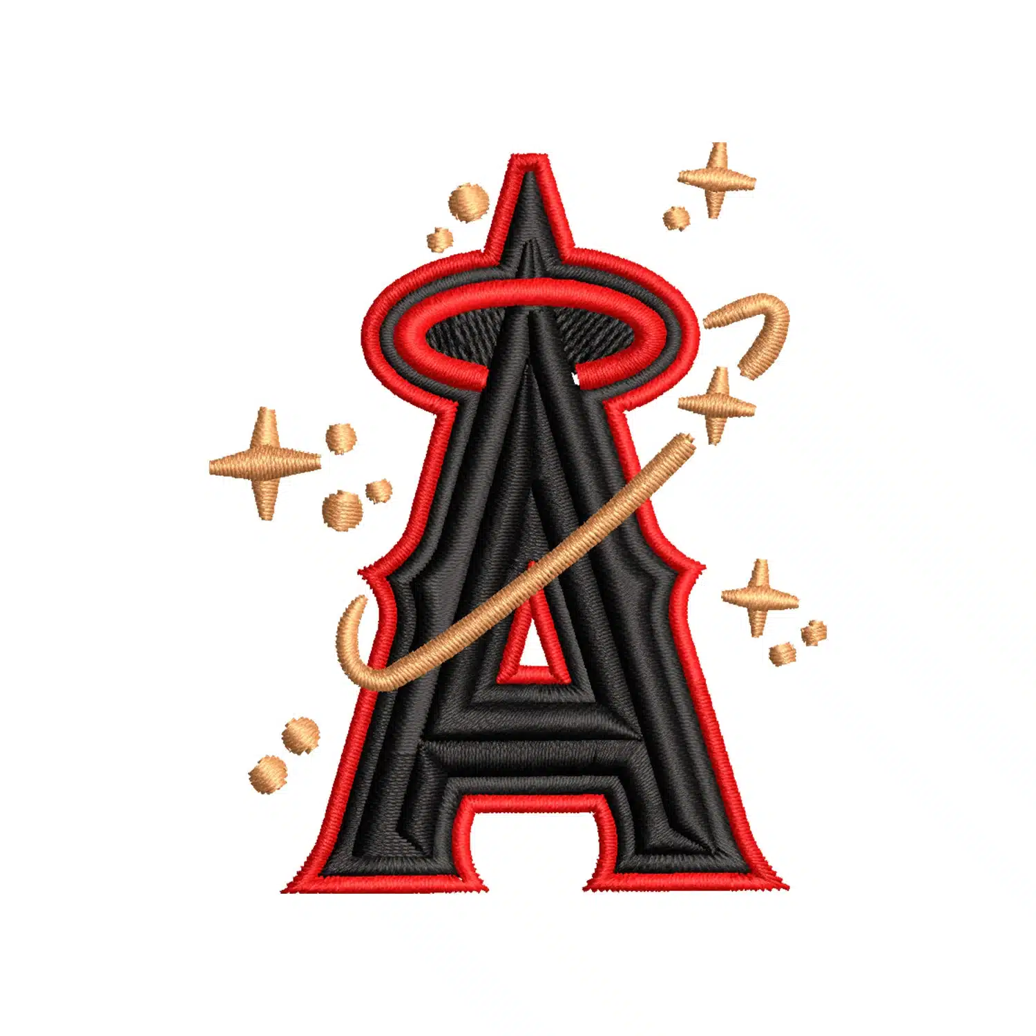 Los Angeles Angels x Galaxy Embroidery Design