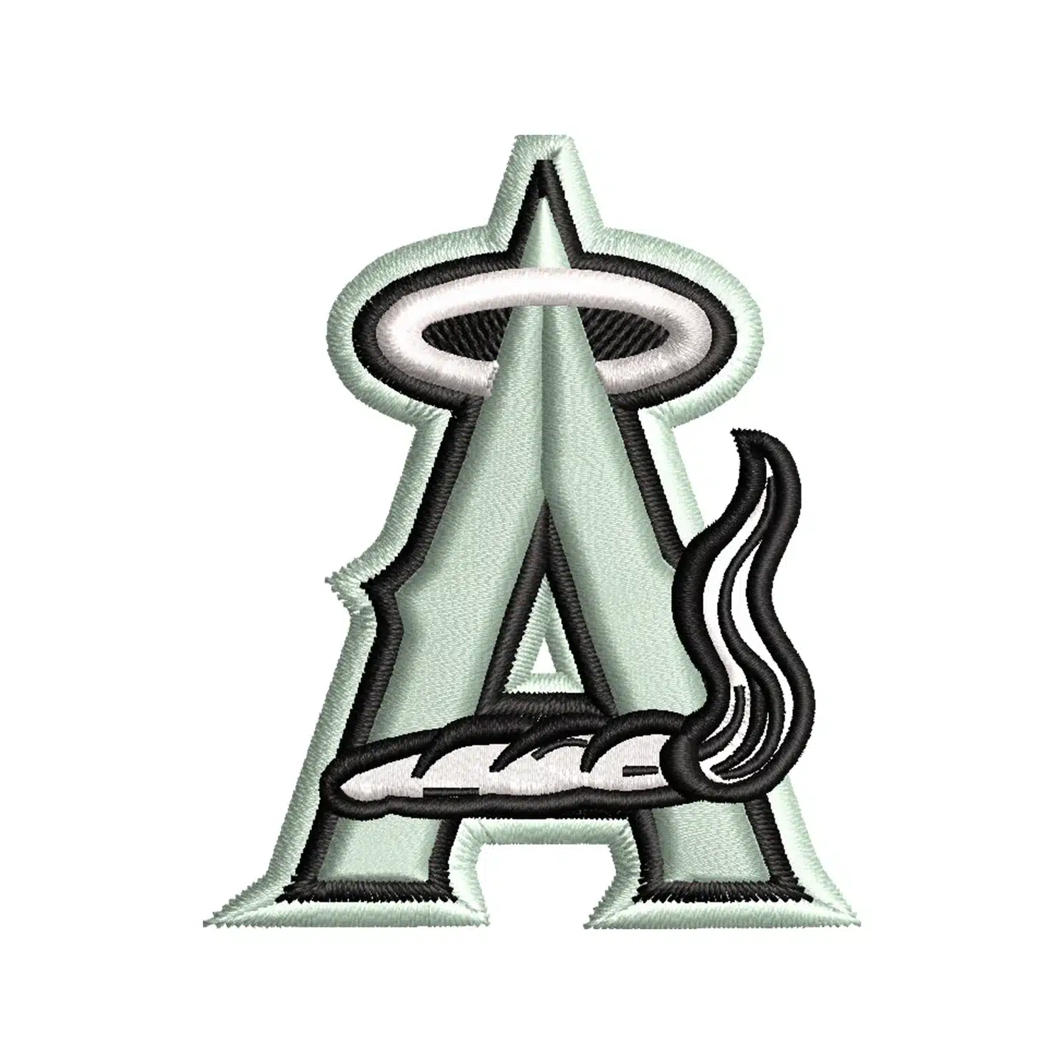 Home 173 Los Angeles Angels x Smoking Embroidery Design