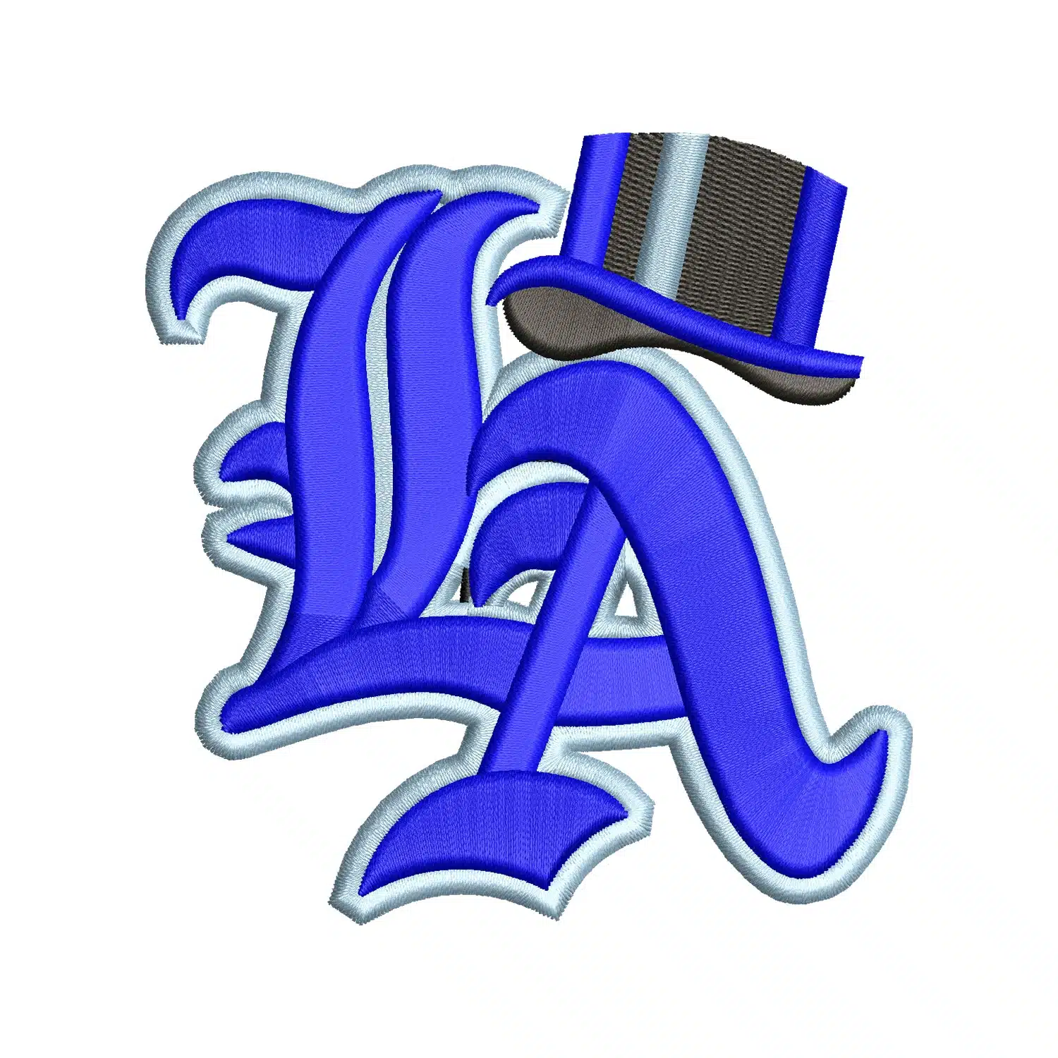 Los Angeles Dodgers Hat Logo Embroidery Design