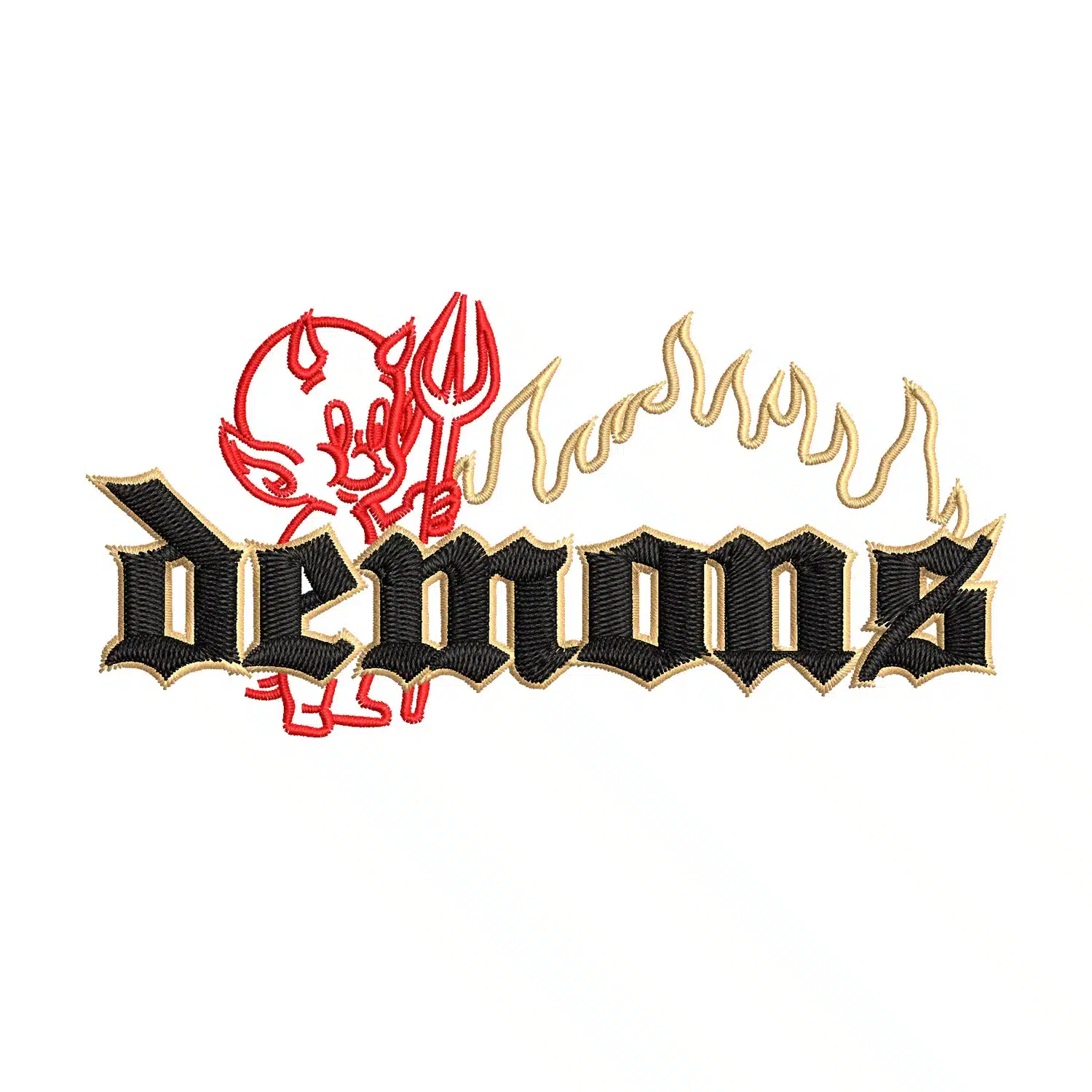Demons Embroidery Design