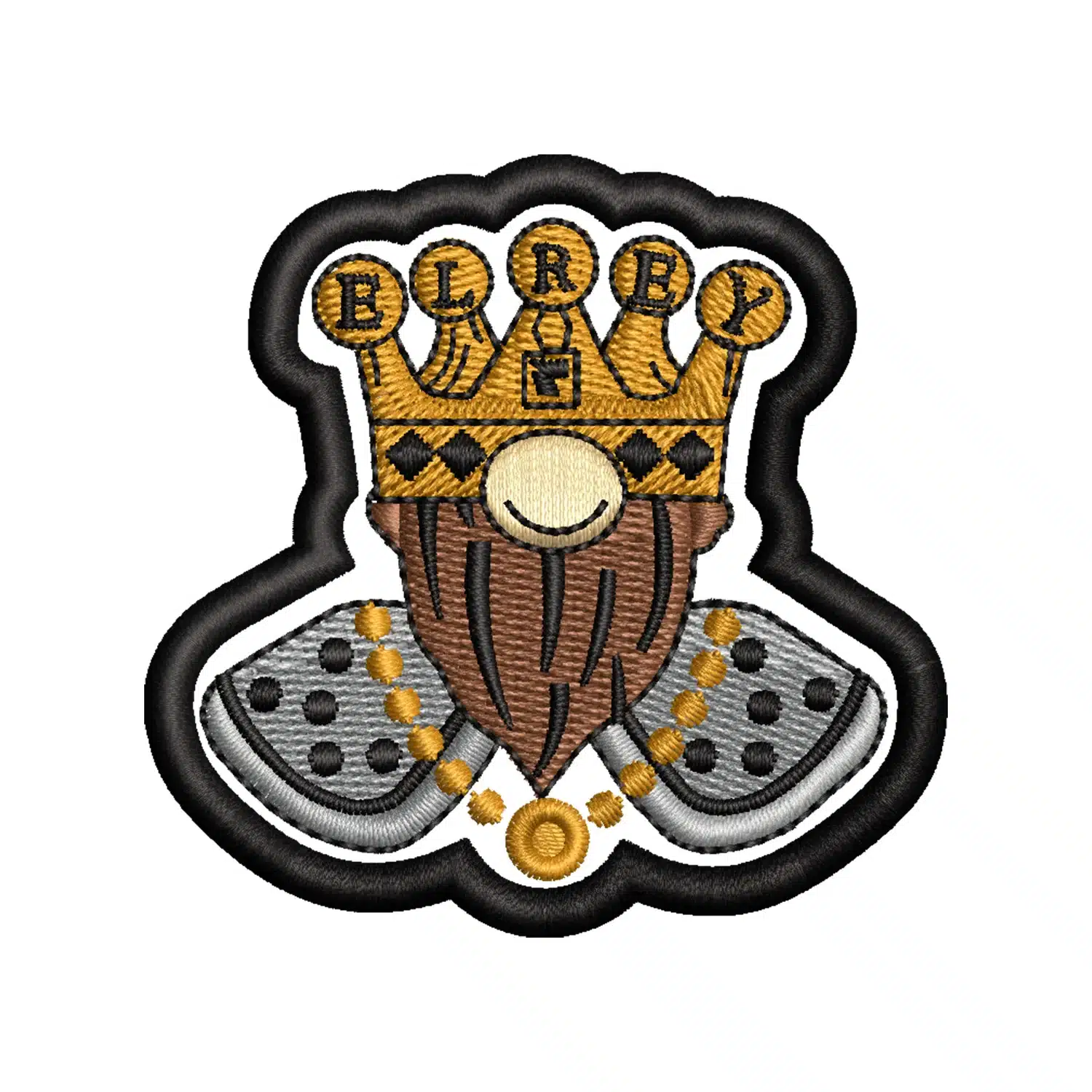 The Dwarf King Embroidery Design